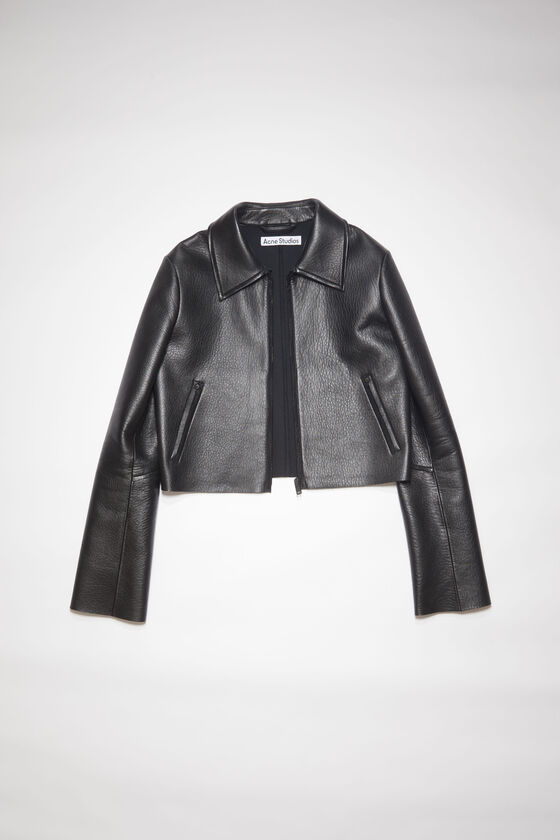 Acne Studios - Leather jacket - Anthracite grey｜ダブルライダース 