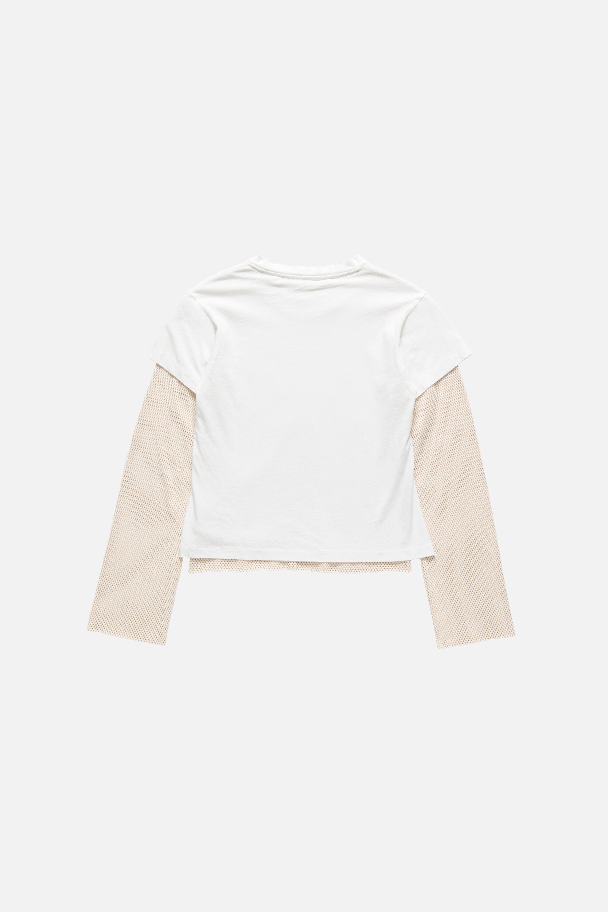 Acne Studios - レイヤードメッシュTシャツ - オフホワイト