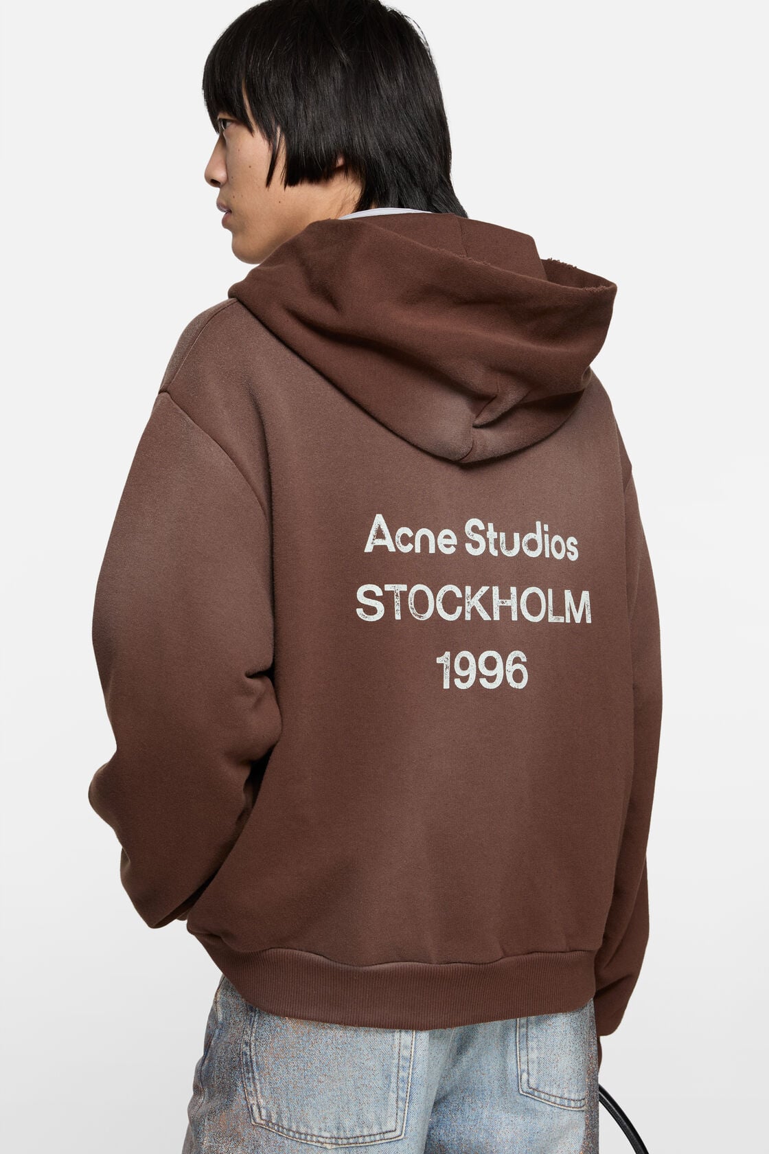 Fleece logo hoodie, Chocolate brown, 2000x