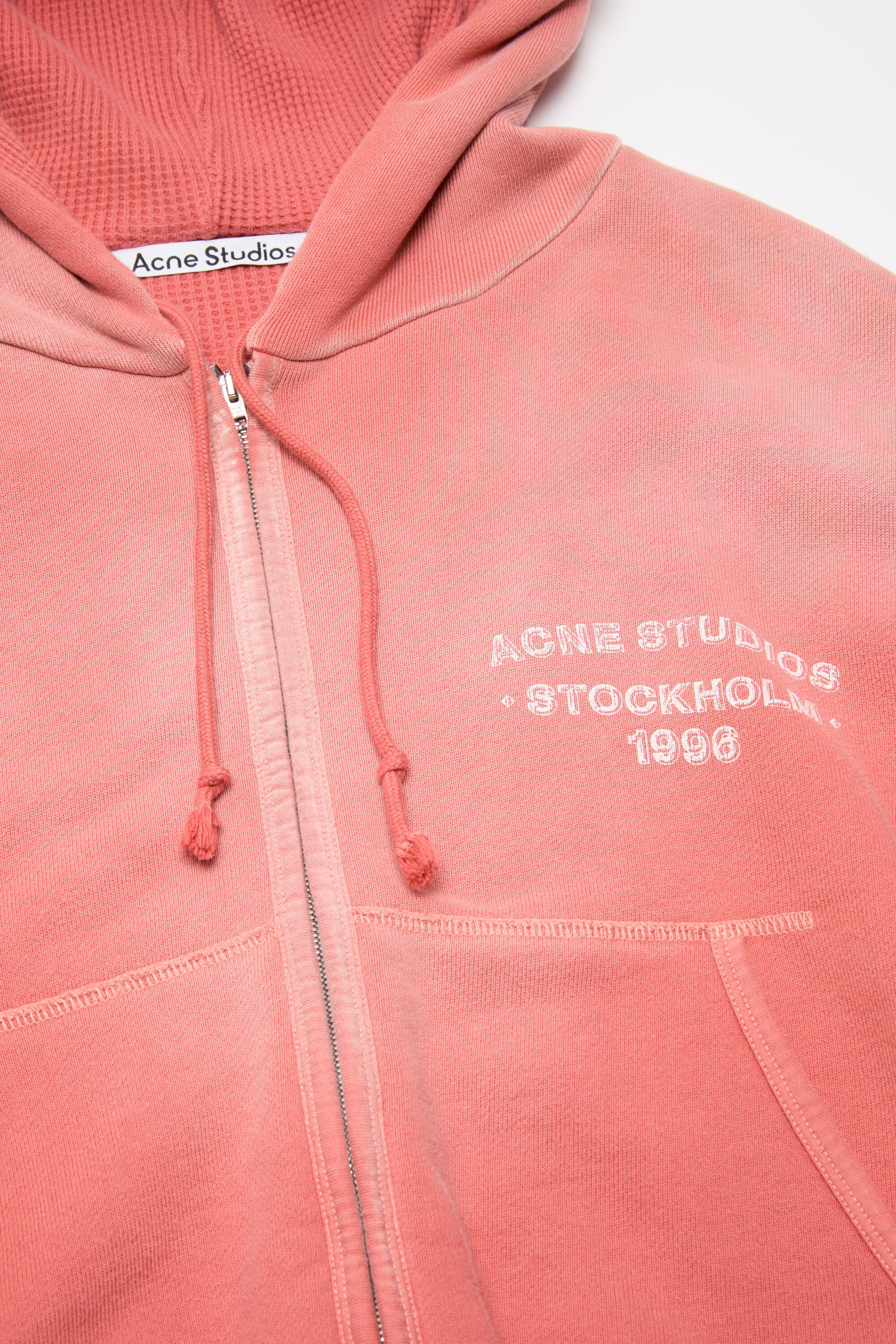 Acne Studios 1996 ジップアップパーカー Acne Studios - Sprayed zip hoodie - Red