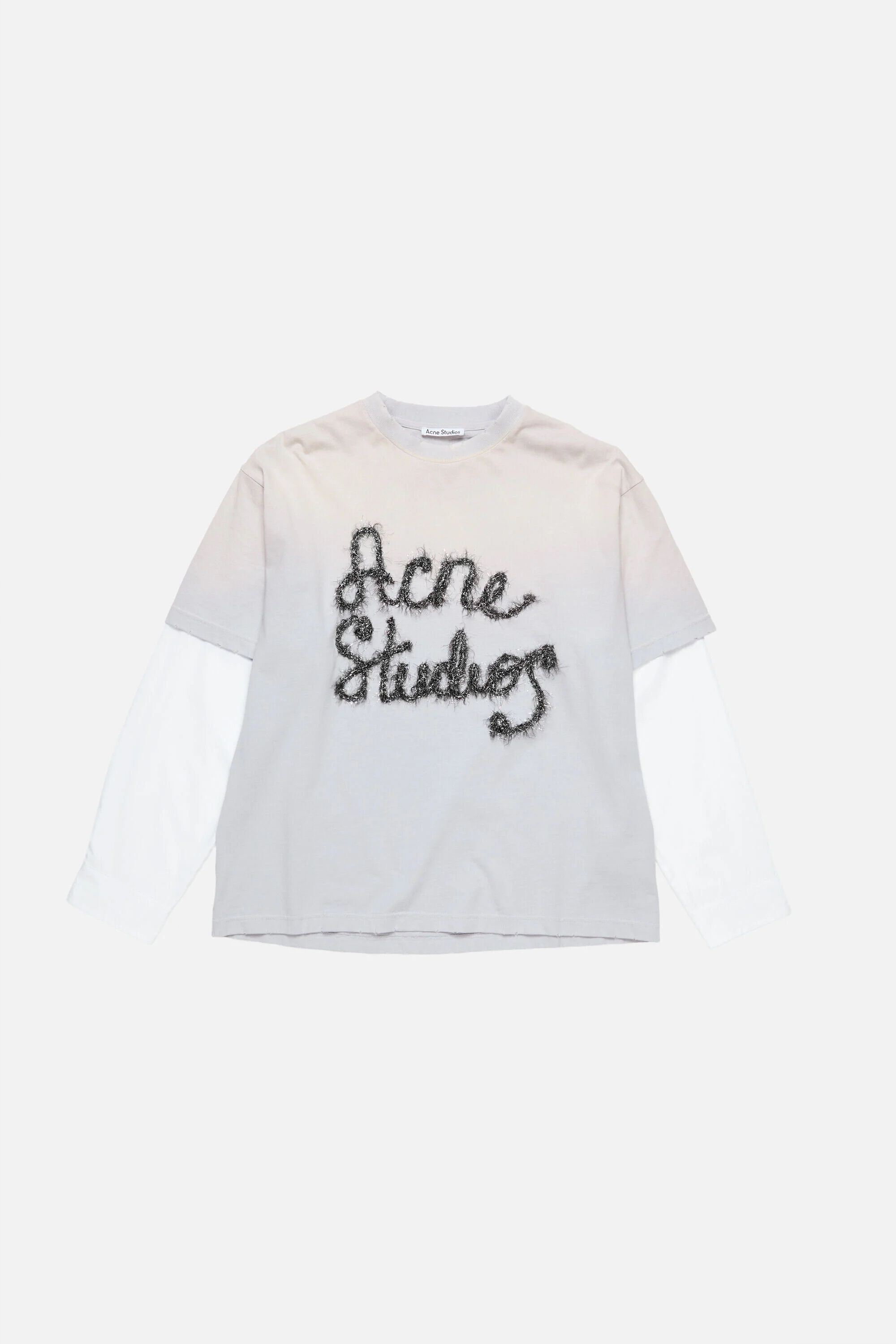 Acne Studios - レイヤードロゴTシャツ - ライトブルー