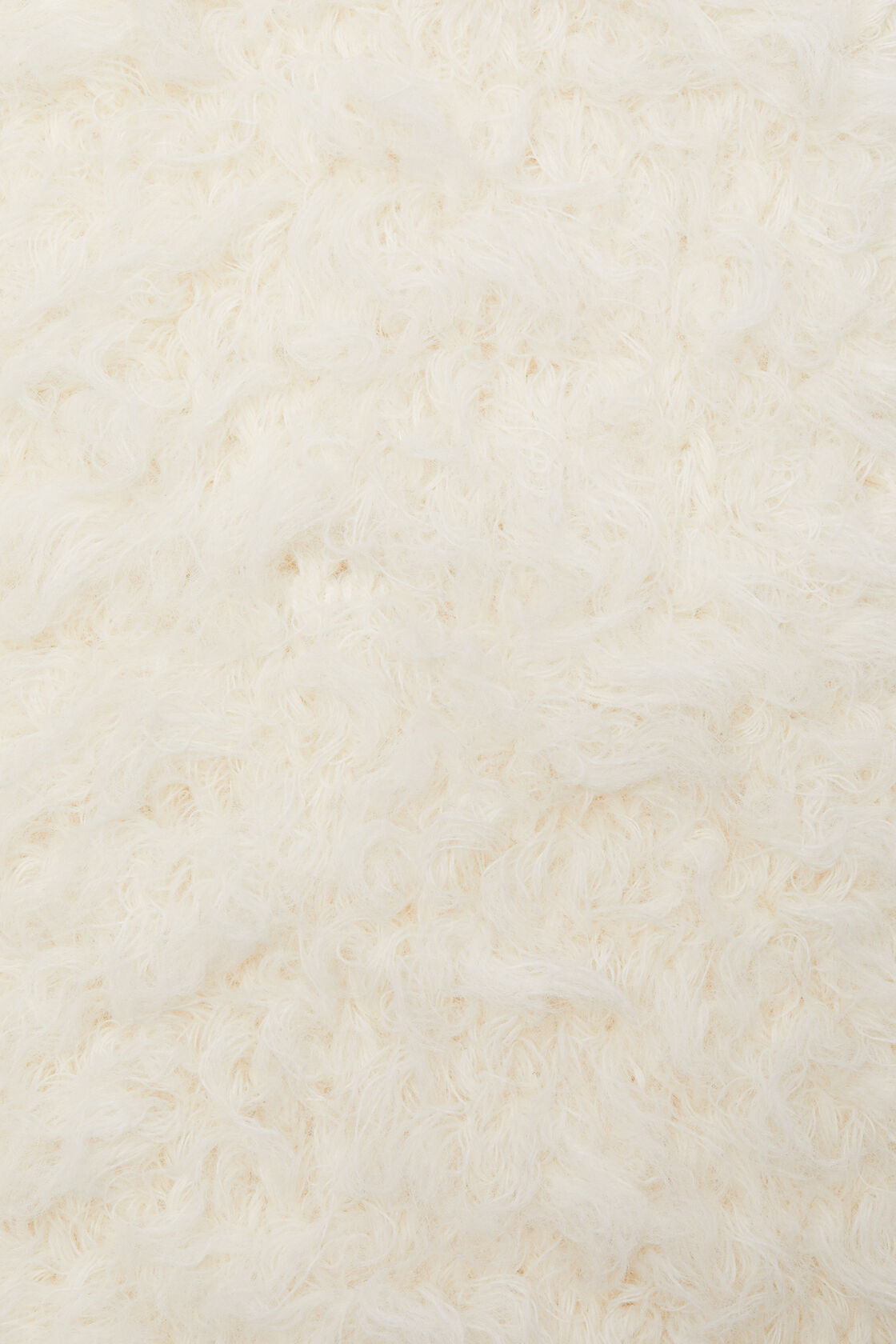 Fluffy scarf - Narrow, White, 2000x