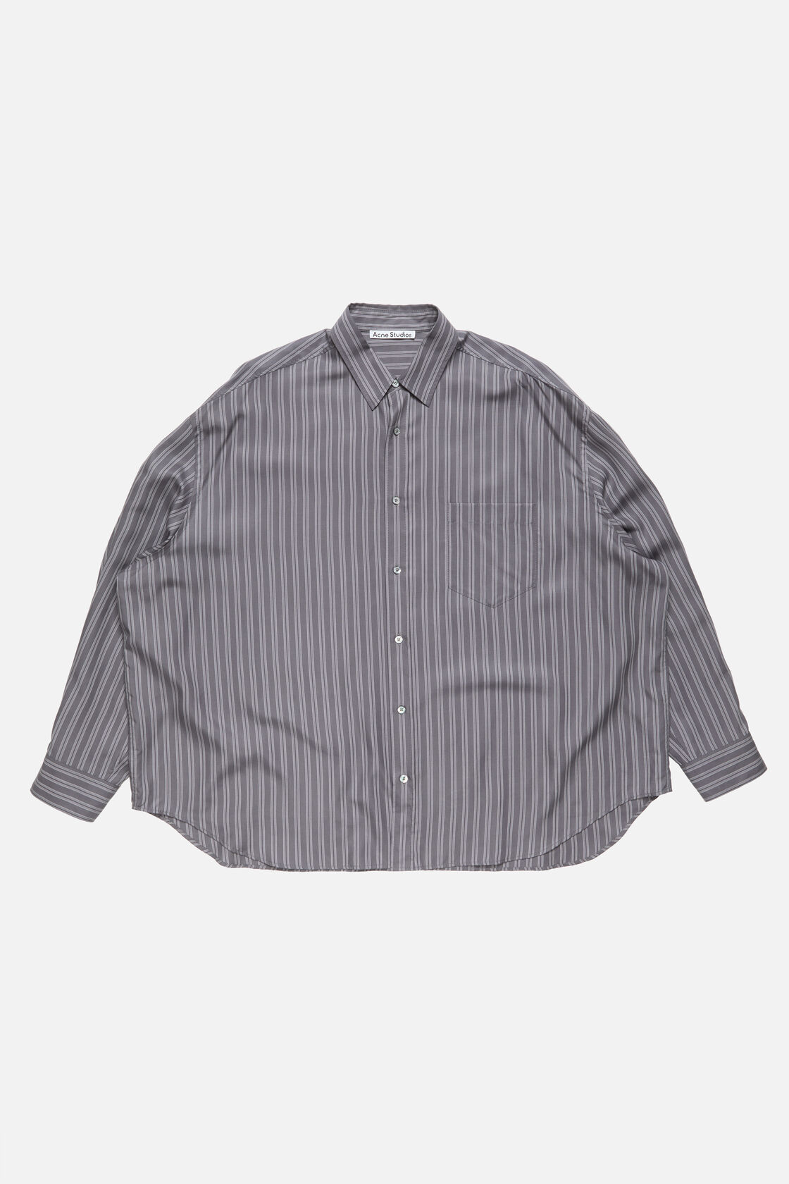Striped button-up shirt, Purple/mauve, 2000x