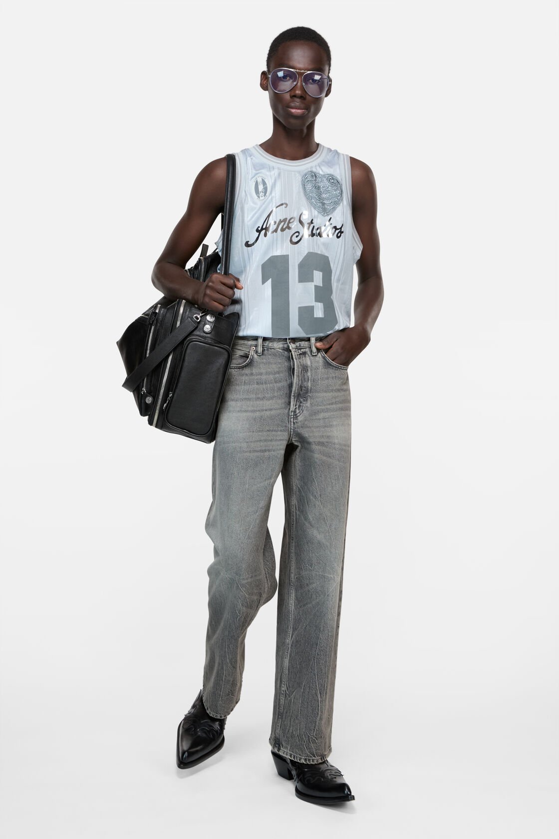 Sports jersey tank top, Grey, 2000x