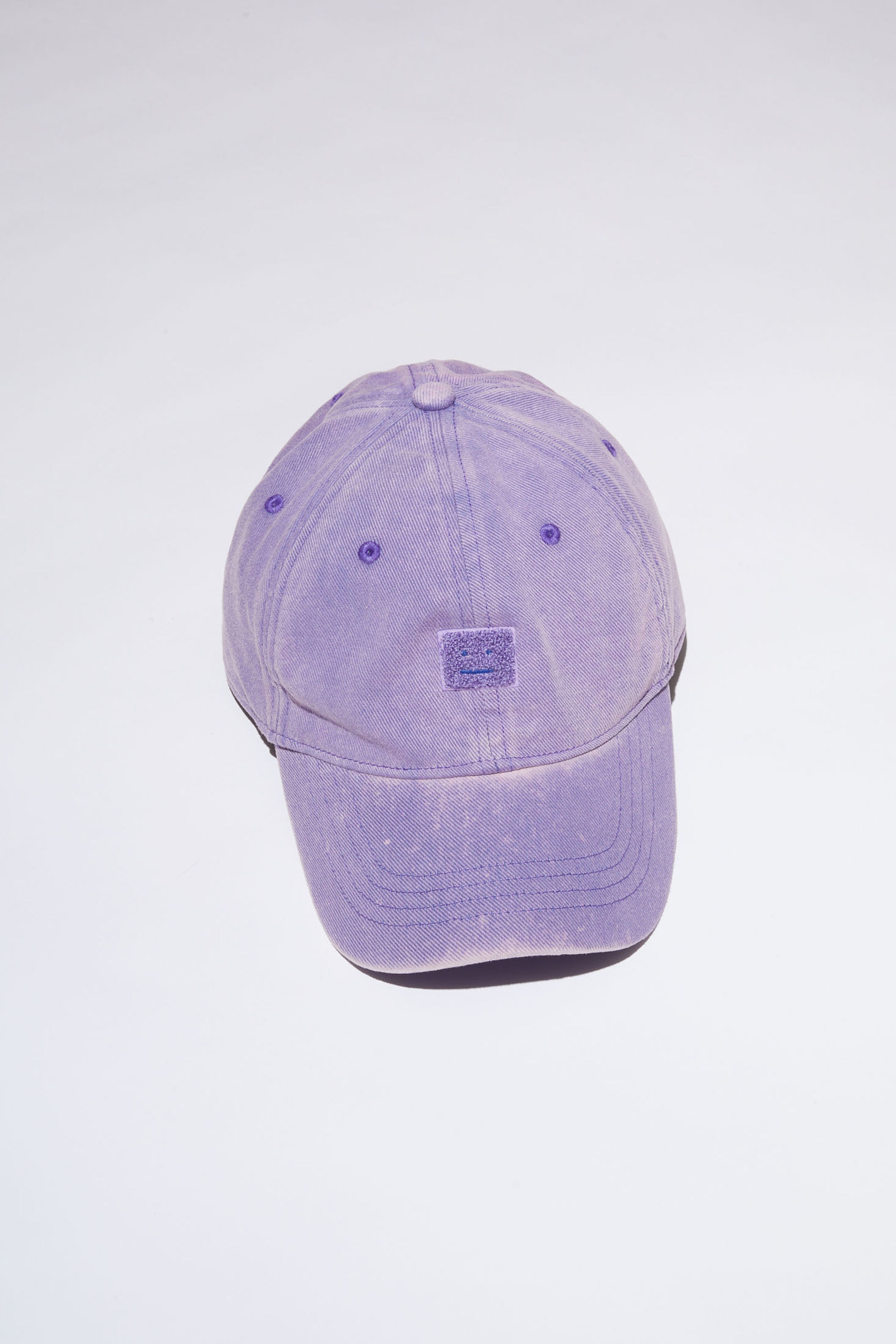 Acne Studios - レザーFaceパッチ ベースボールキャップ - アイリス