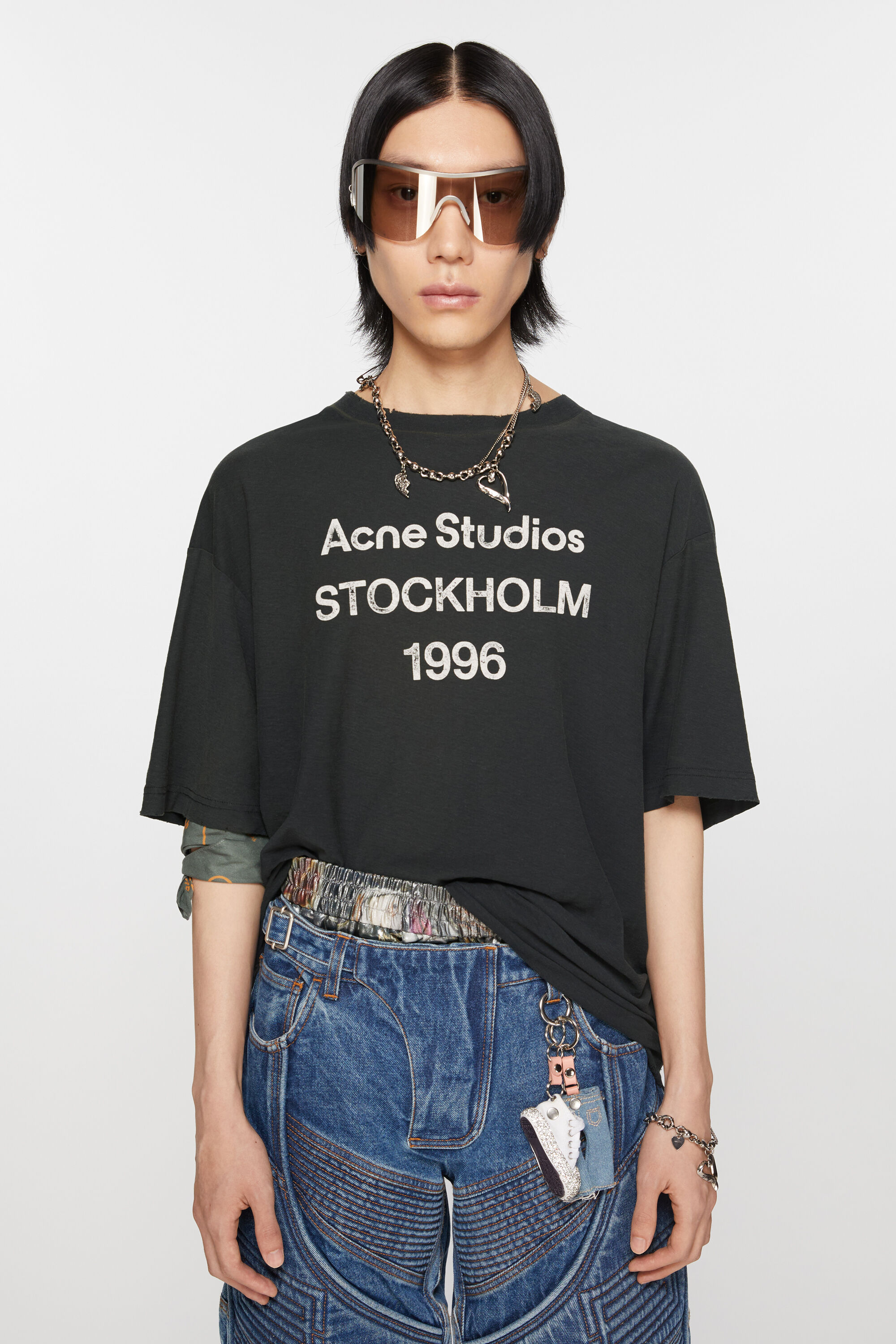 Tシャツ/カットソー(半袖/袖なし)Acne Studios アクネ Tシャツ　ブラック