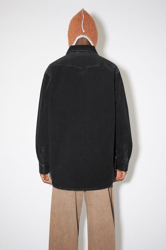 Acne Studios - Cord-Hemd mit Knopfleiste - Schwarz