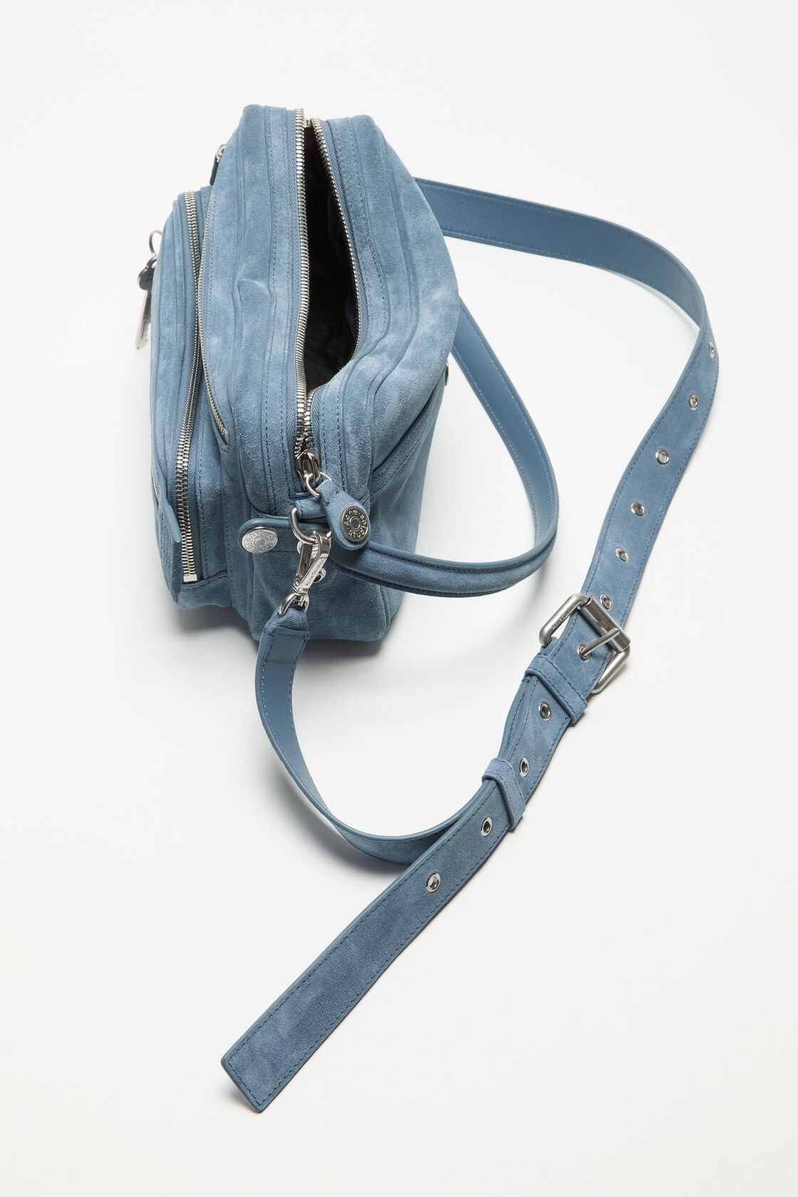 Camero Party Suede Bag, Denim Blue, 2000x