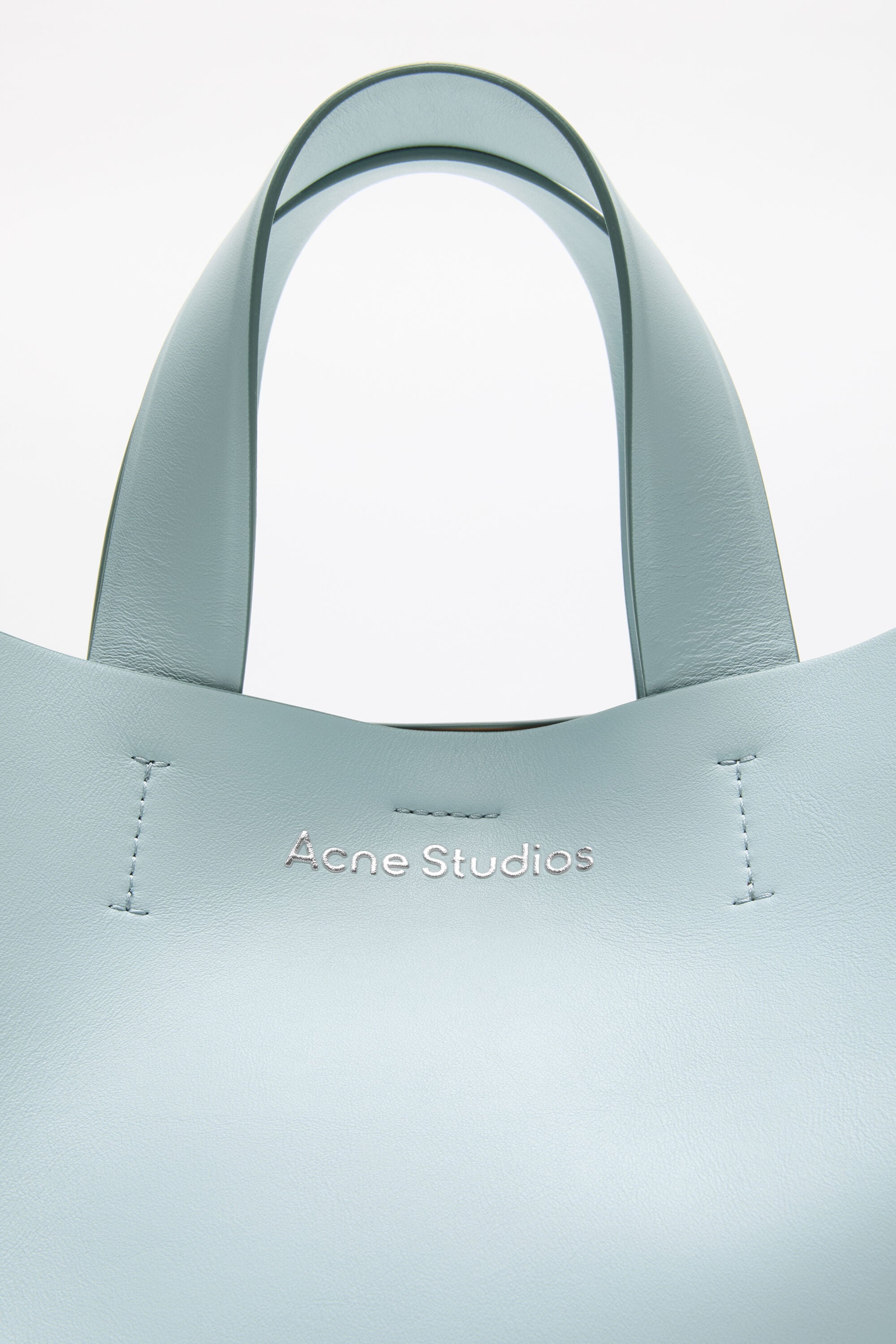 Acne Studios - Musubiレザートート - ダスティブルー