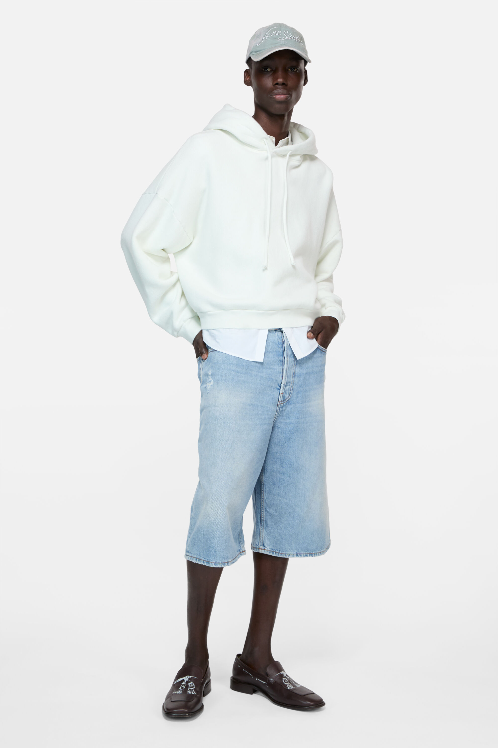 Acne Studios - デニムショーツ - ルーズフィット - ライトブルー