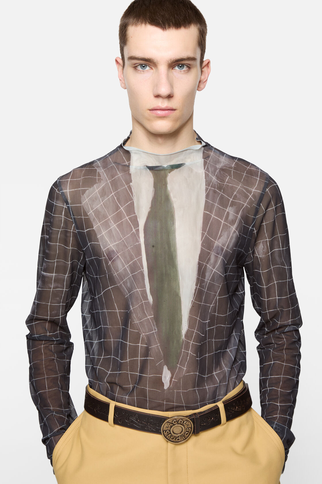 Mesh print t-shirt, Black Multicolor, 2000x