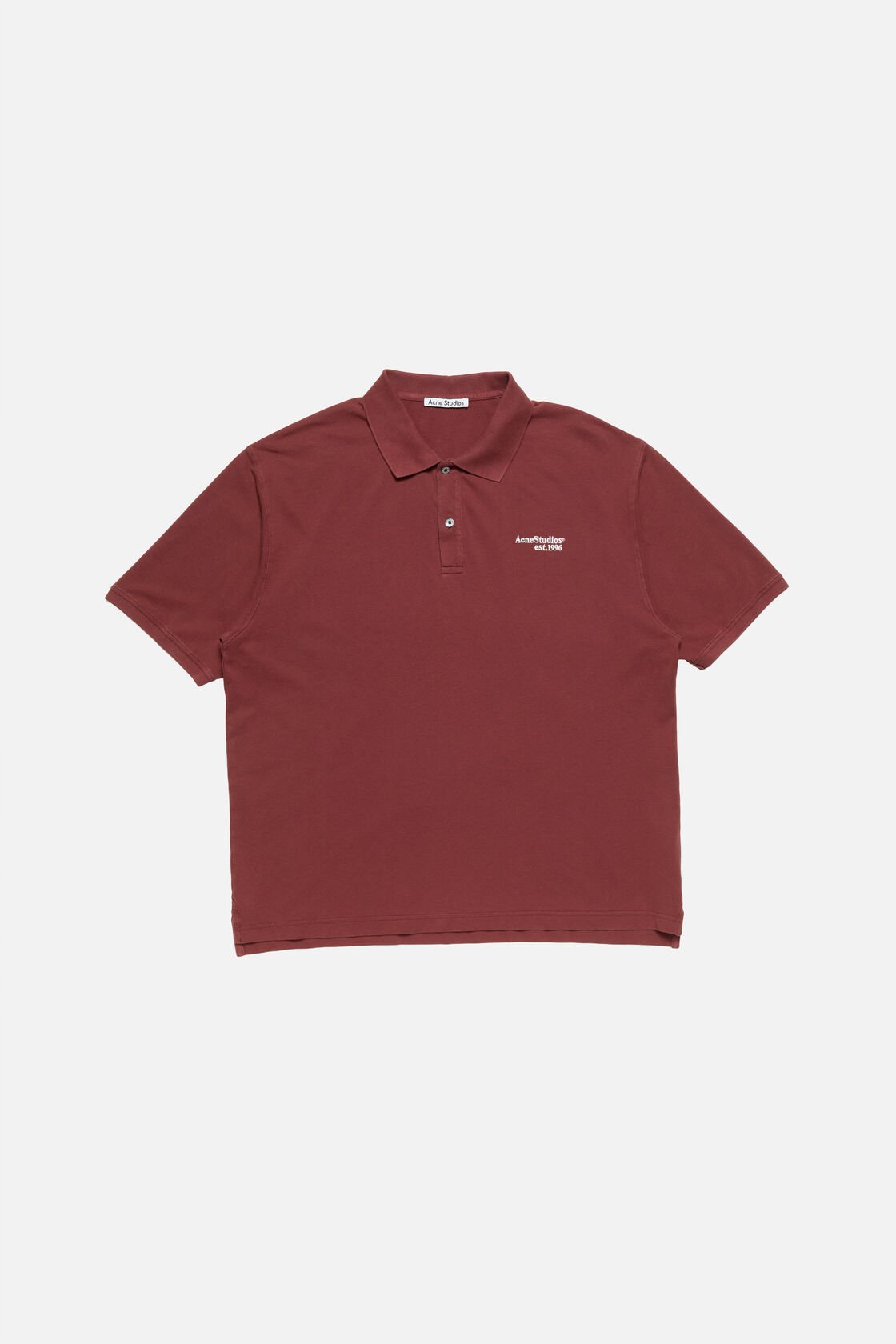 Washed logo polo, Maroon red, 2000x
