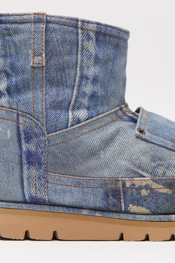 Low boots printed leather, Multi blue, 2000x