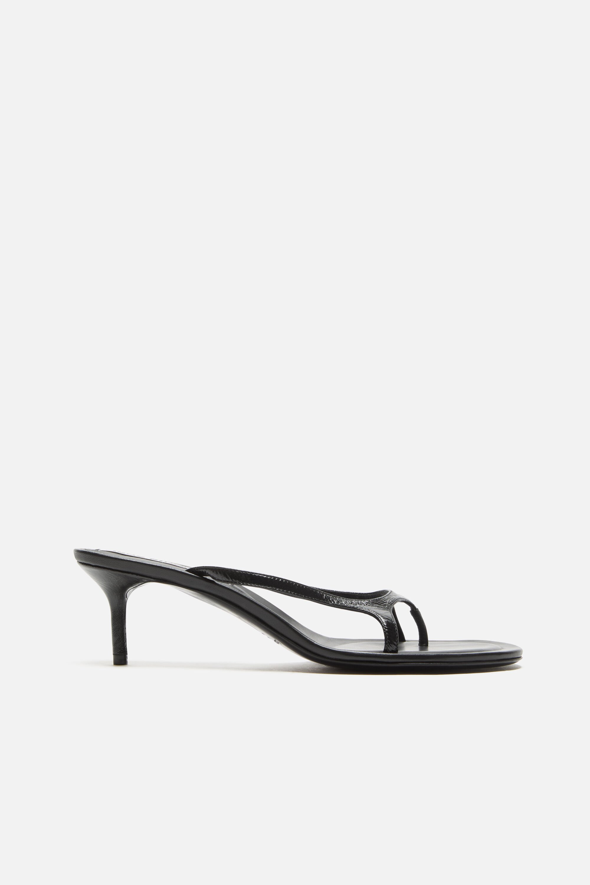 Acne Studios - レザーキトゥンヒール - ブラック