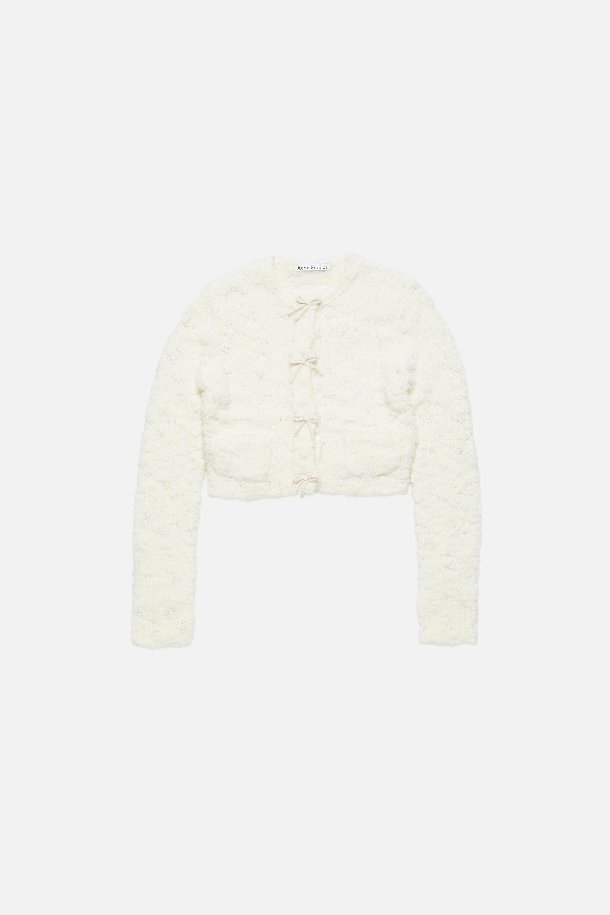 Acne Studios - リボンウールカーディガン - ホワイト