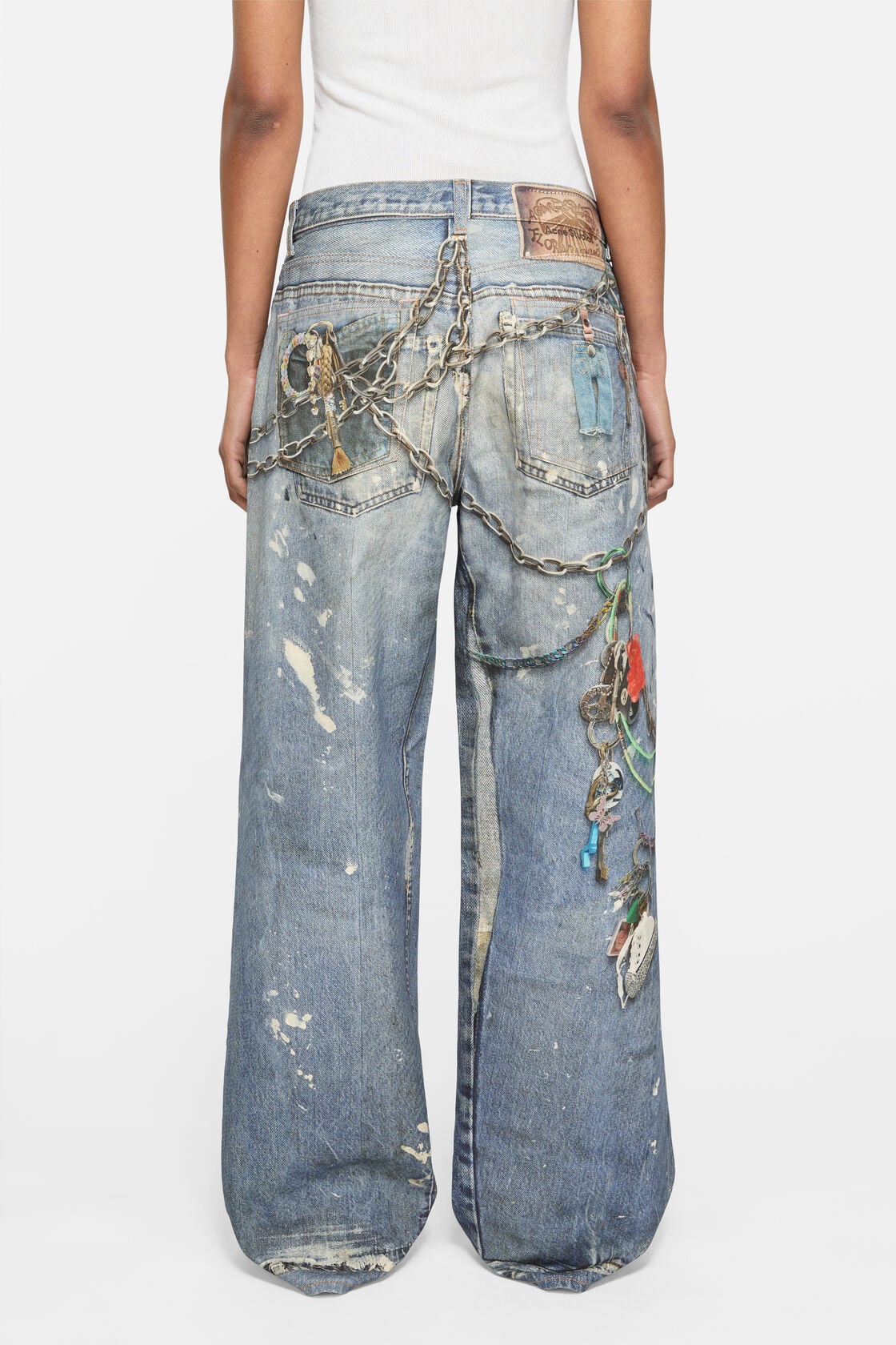 Baggy fit trousers - 1981F, Mid Blue, 2000x