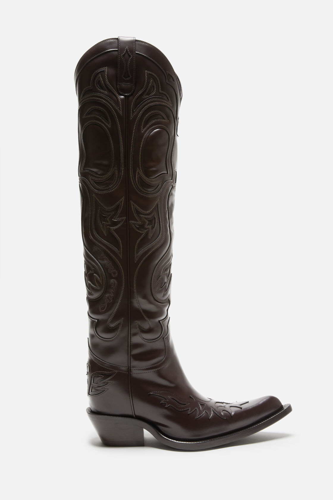 Pointed-Toe Cowboy Boot, Brown, 2000x