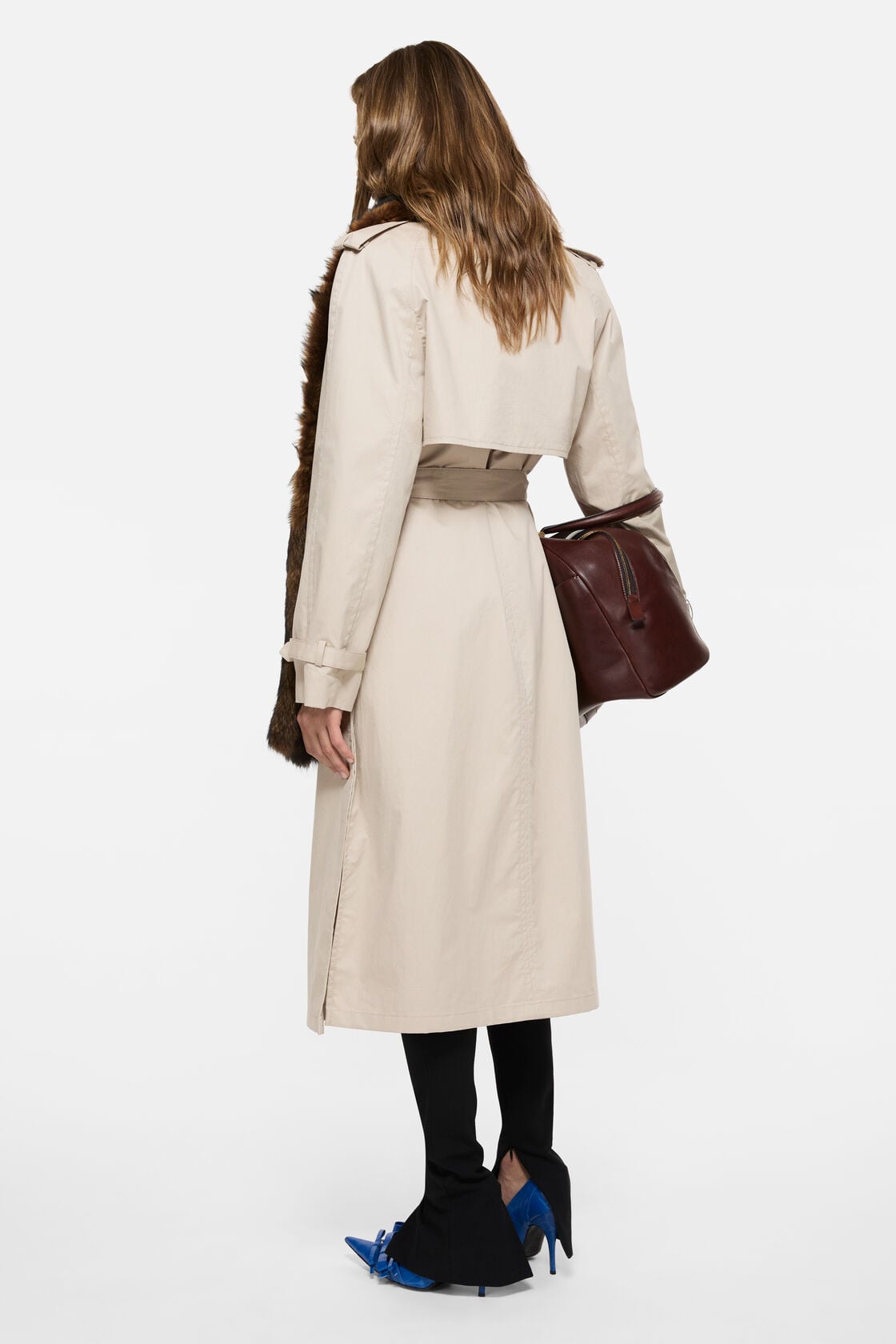 Layered trench coat, Light beige, 2000x
