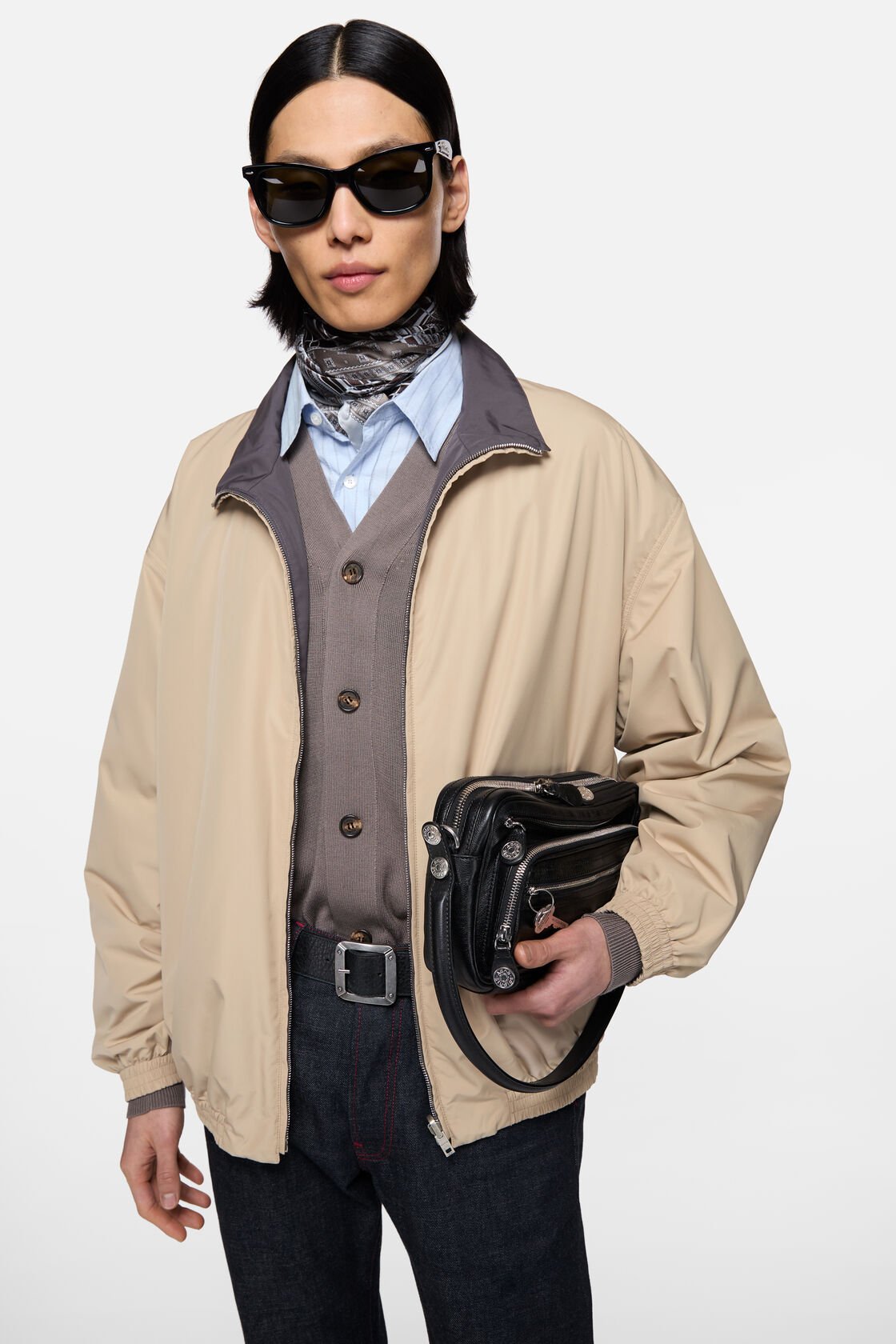 Square-frame sunglasses, Black/black, 2000x