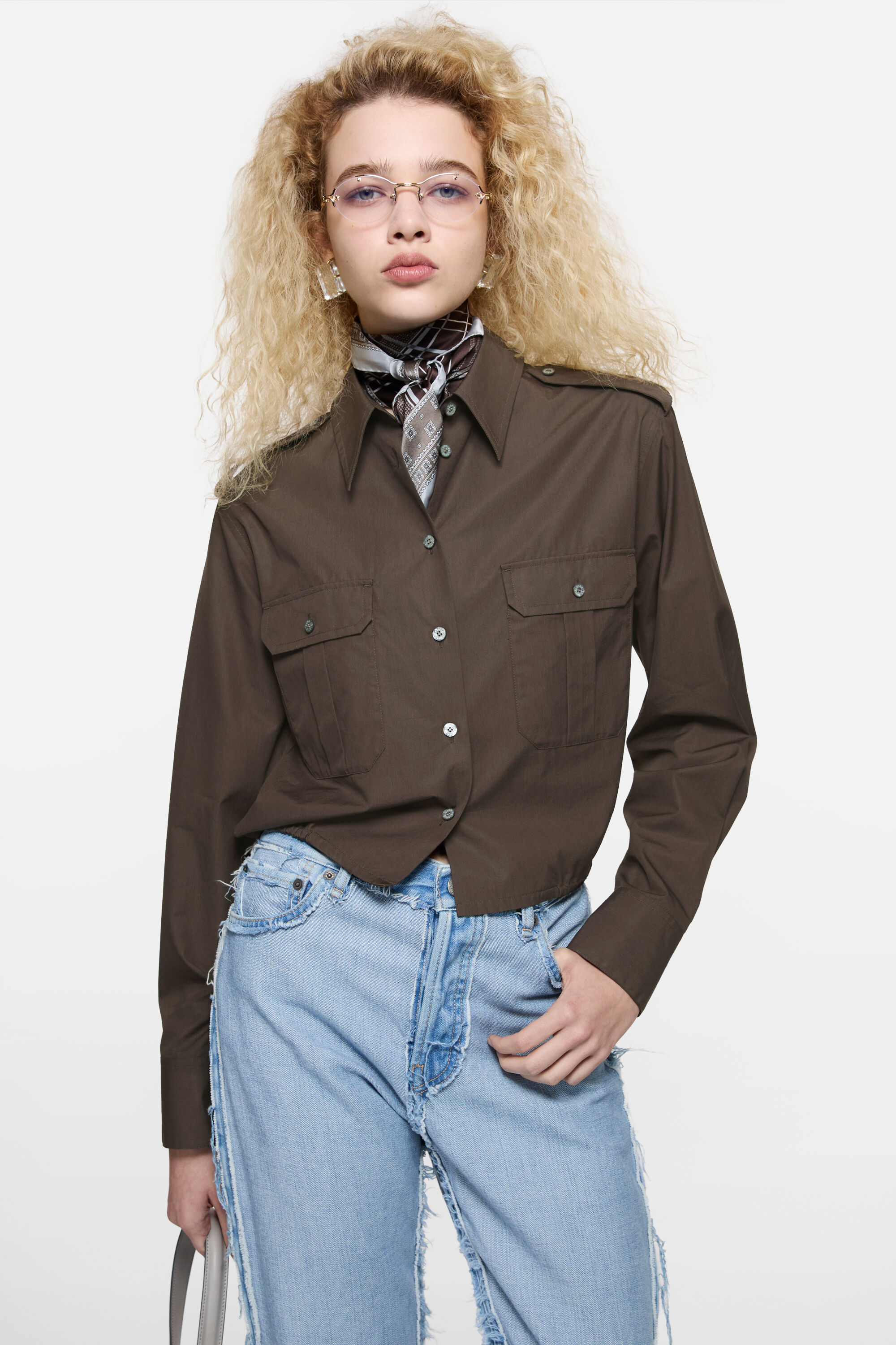 Acne Studios - Button-up over shirt - Cacao brown