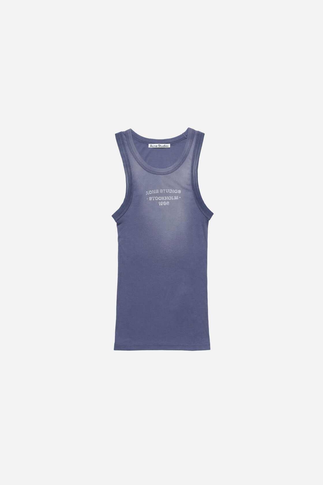 Sprayed logo tank top, Navy, 2000x