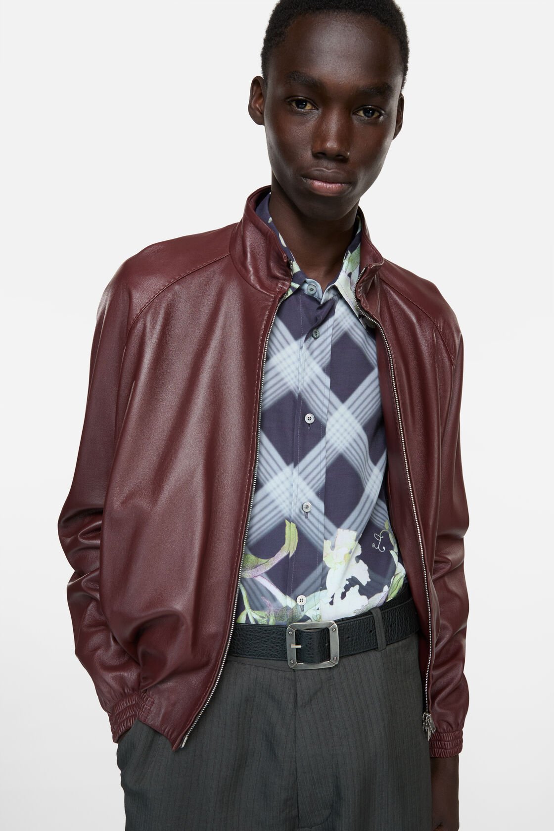 Leather jacket, Rum brown, 2000x