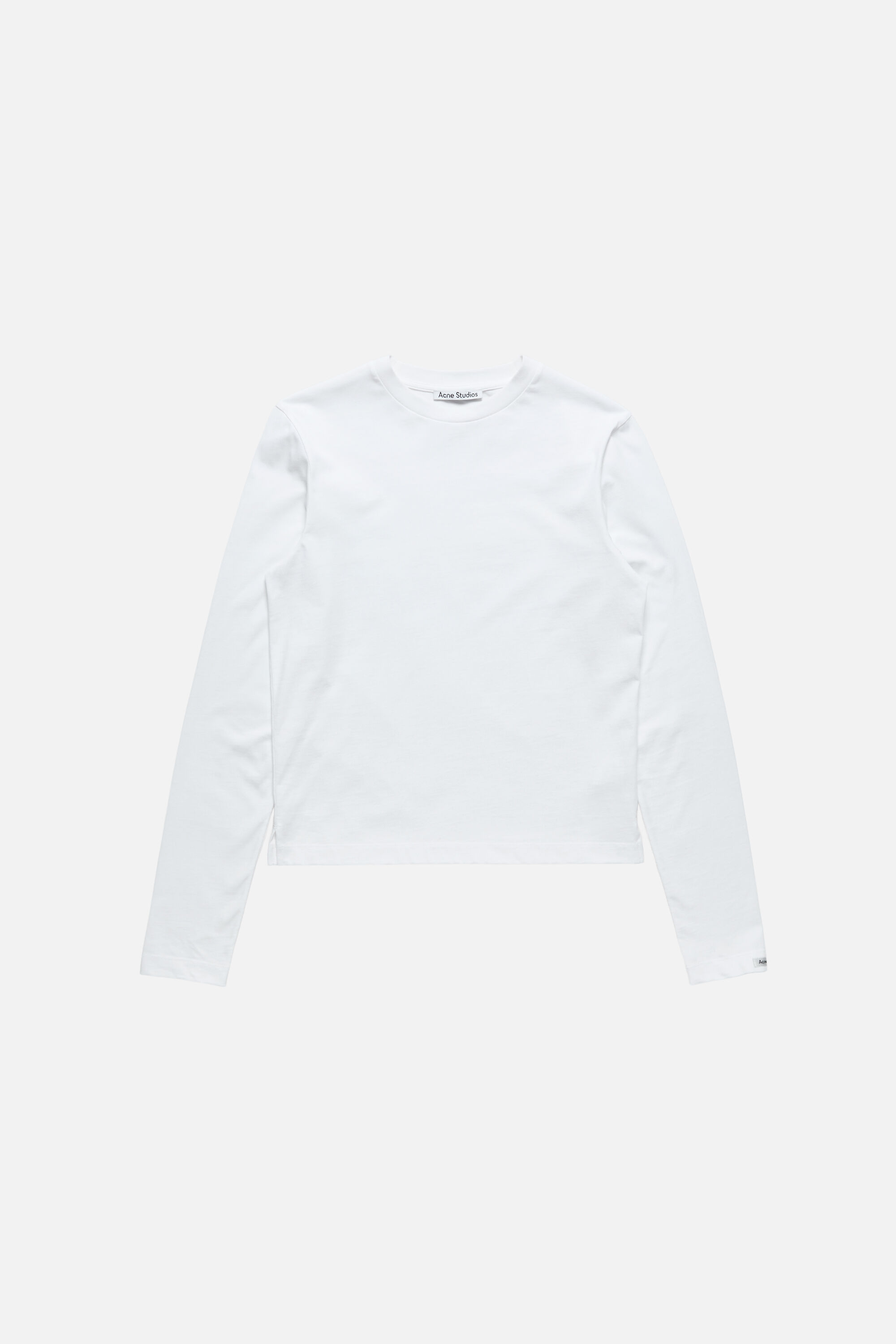 Acne Studios ホワイト長袖Tシャツ S Acne Studios - Satin label t-shirt - regular - Optic White