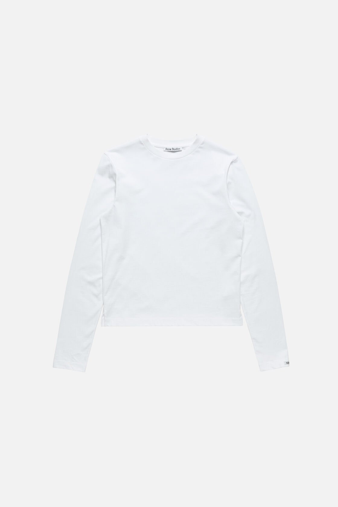 Satin label t-shirt - regular, Optic White, 2000x
