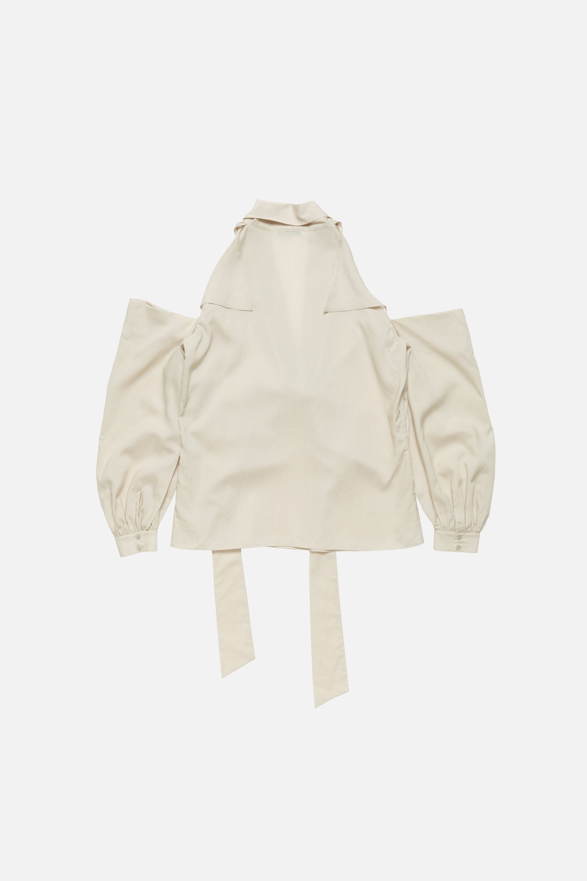 Acne Studios リボンストラップブラウス Acne Studios - リボン付きカットアウトブラウス - ライトベージュ