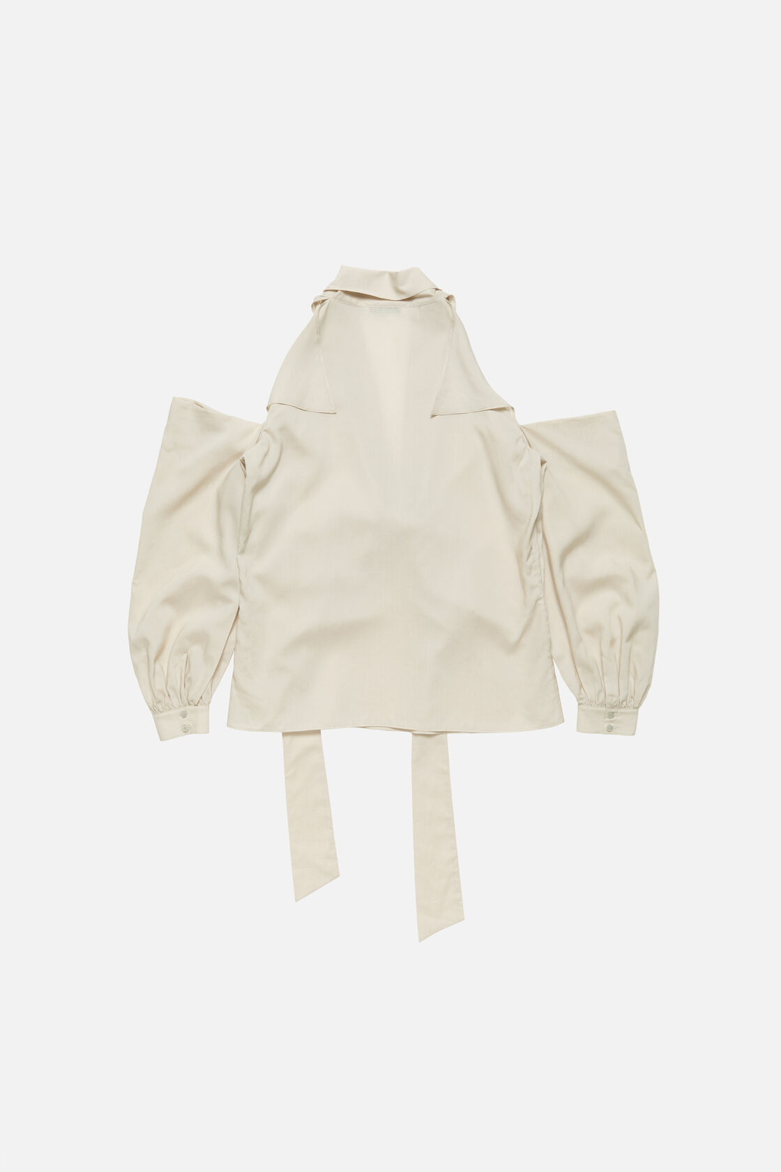 镂空蝴蝶结女衬衫, 浅米色, 2000x