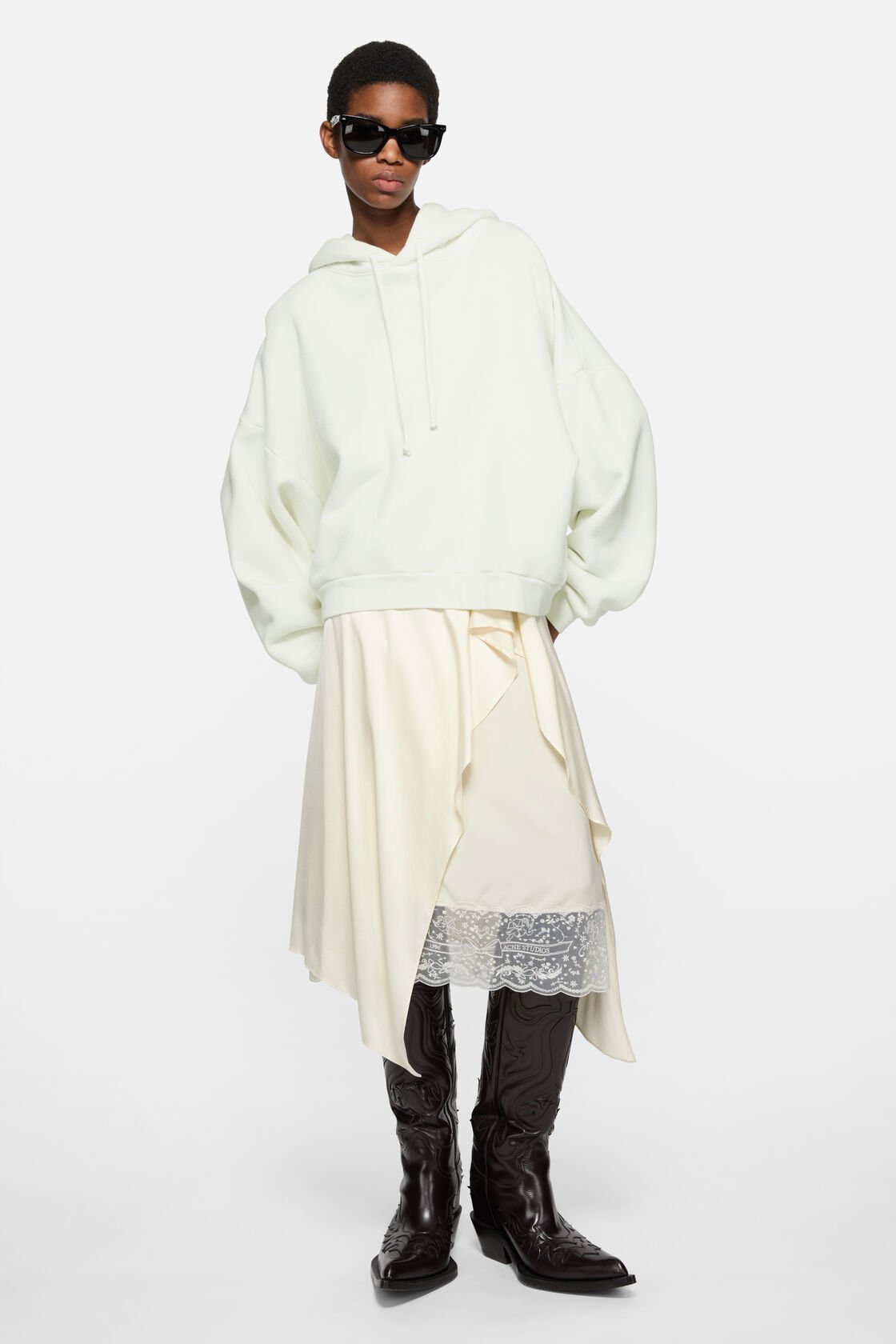 Rubber stamp logo hoodie, Ice White, 2000x