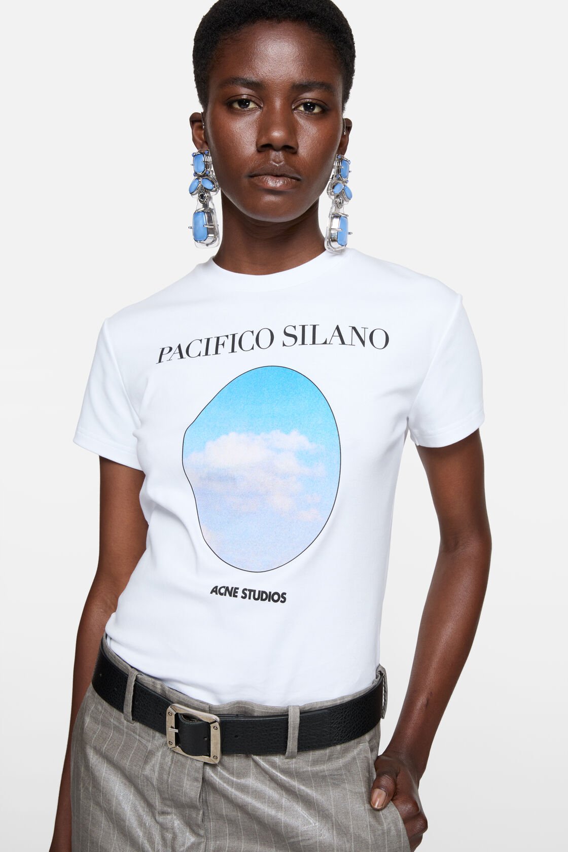 Fitted graphic t-shirt, Off white, 2000x