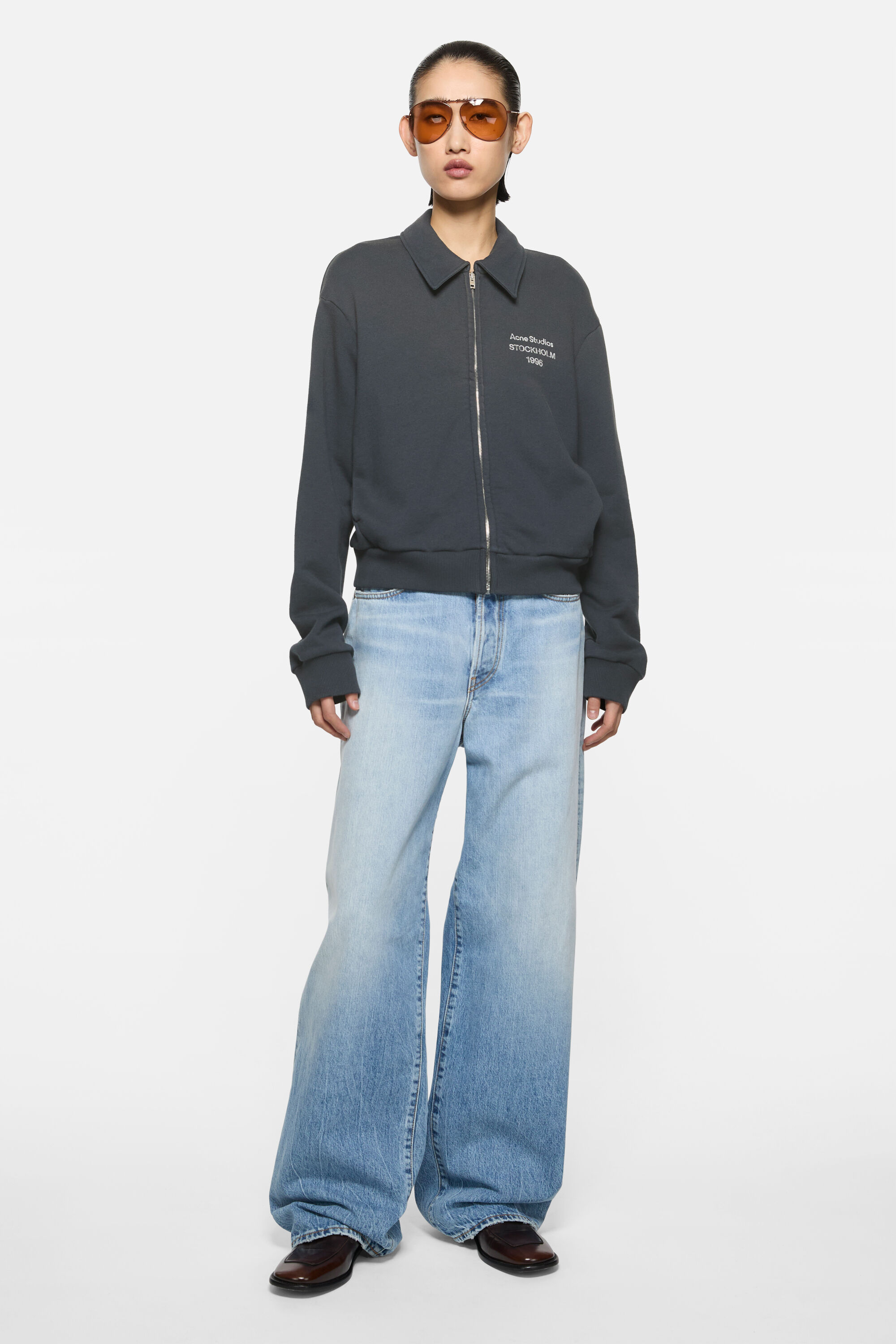 Acne Studios - 襟付きカーディガン - フェイデッドブラック