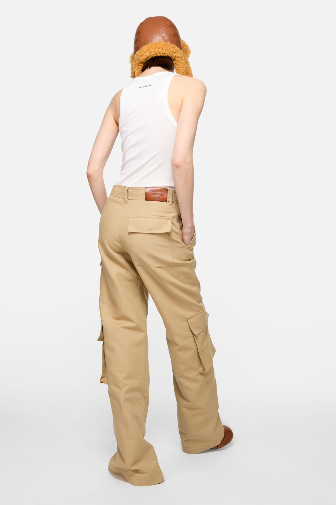 レイヤードサテントラウザーズ, ベージュ, 2000x