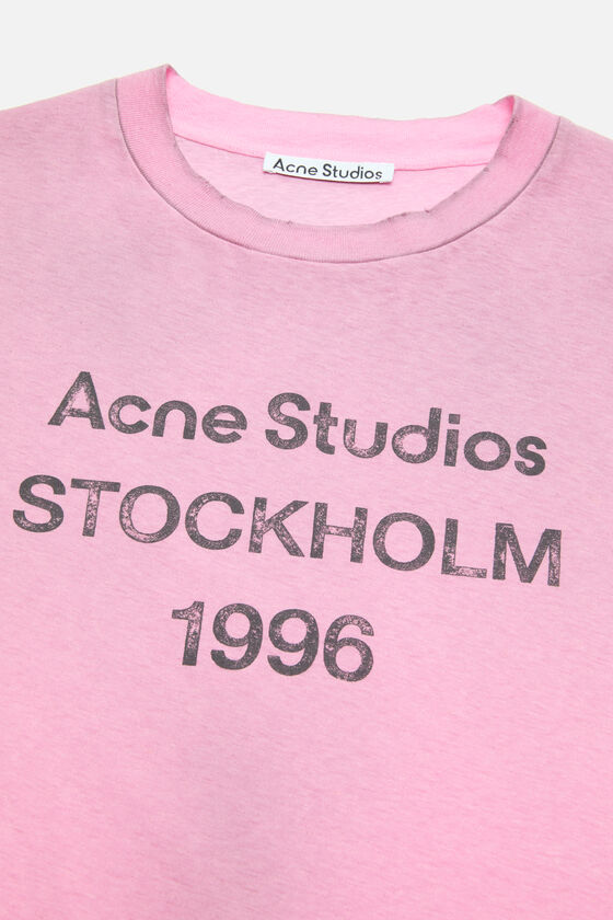 Acne Studios - Logo t-shirt - Relaxed fit - Cotton candy pink 