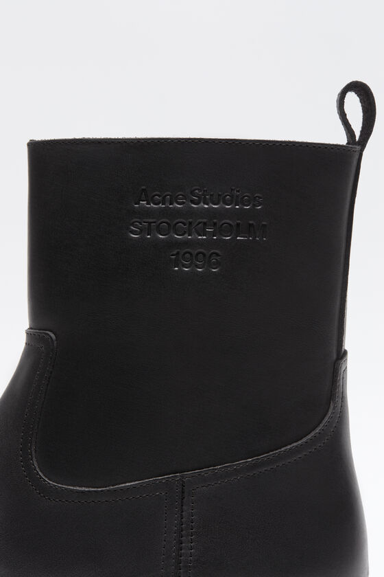 Acne Studios - レザーワックスブーツ - ブラック
