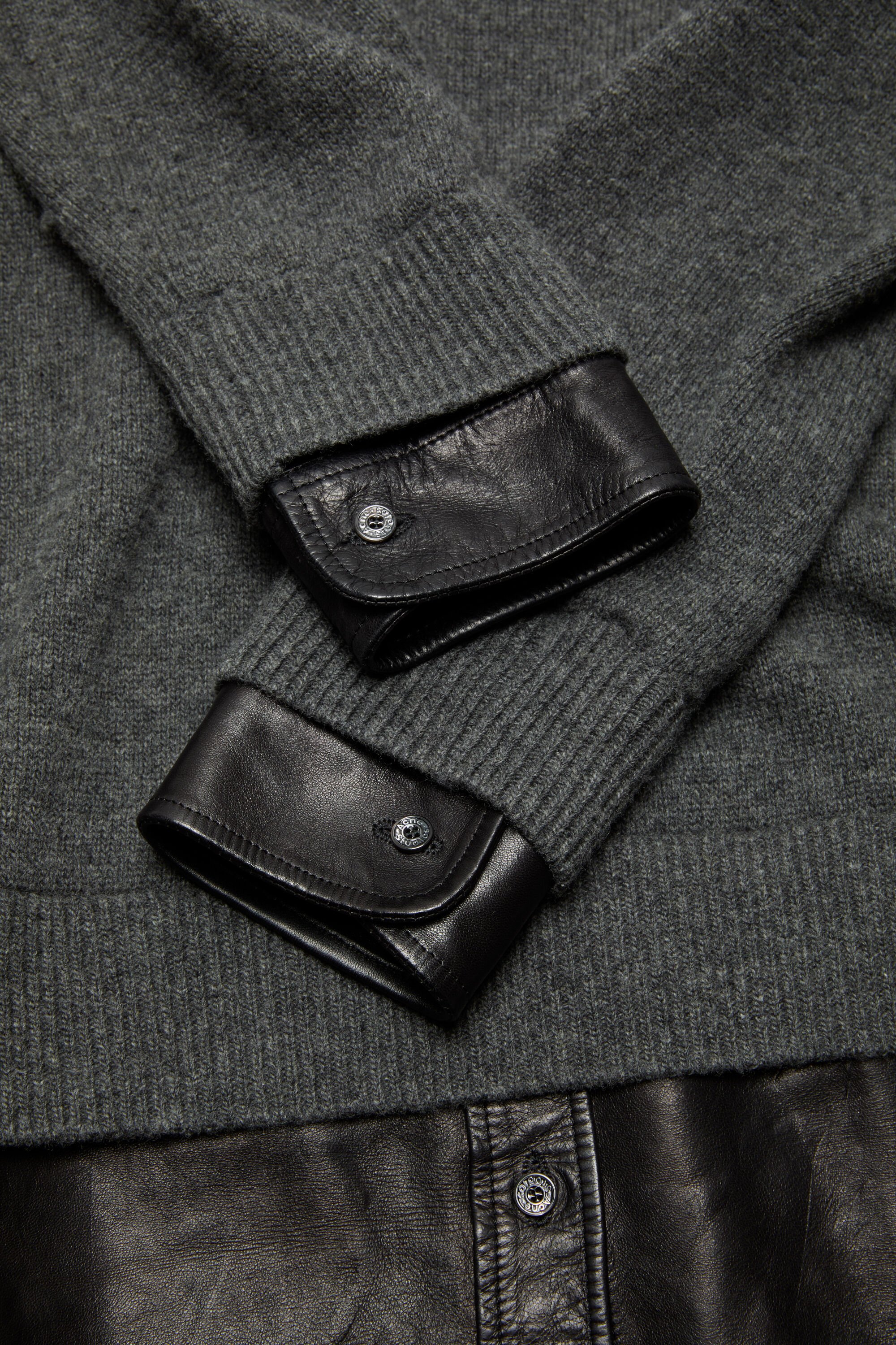 Acne Studios - レイヤードウールニット - グレー