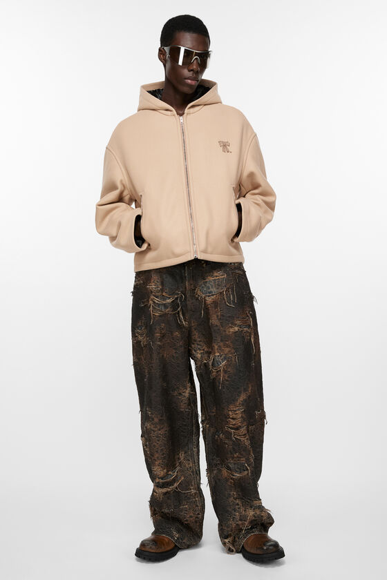 Acne Studios - フード付きウールジャケット - キャメルベージュ 