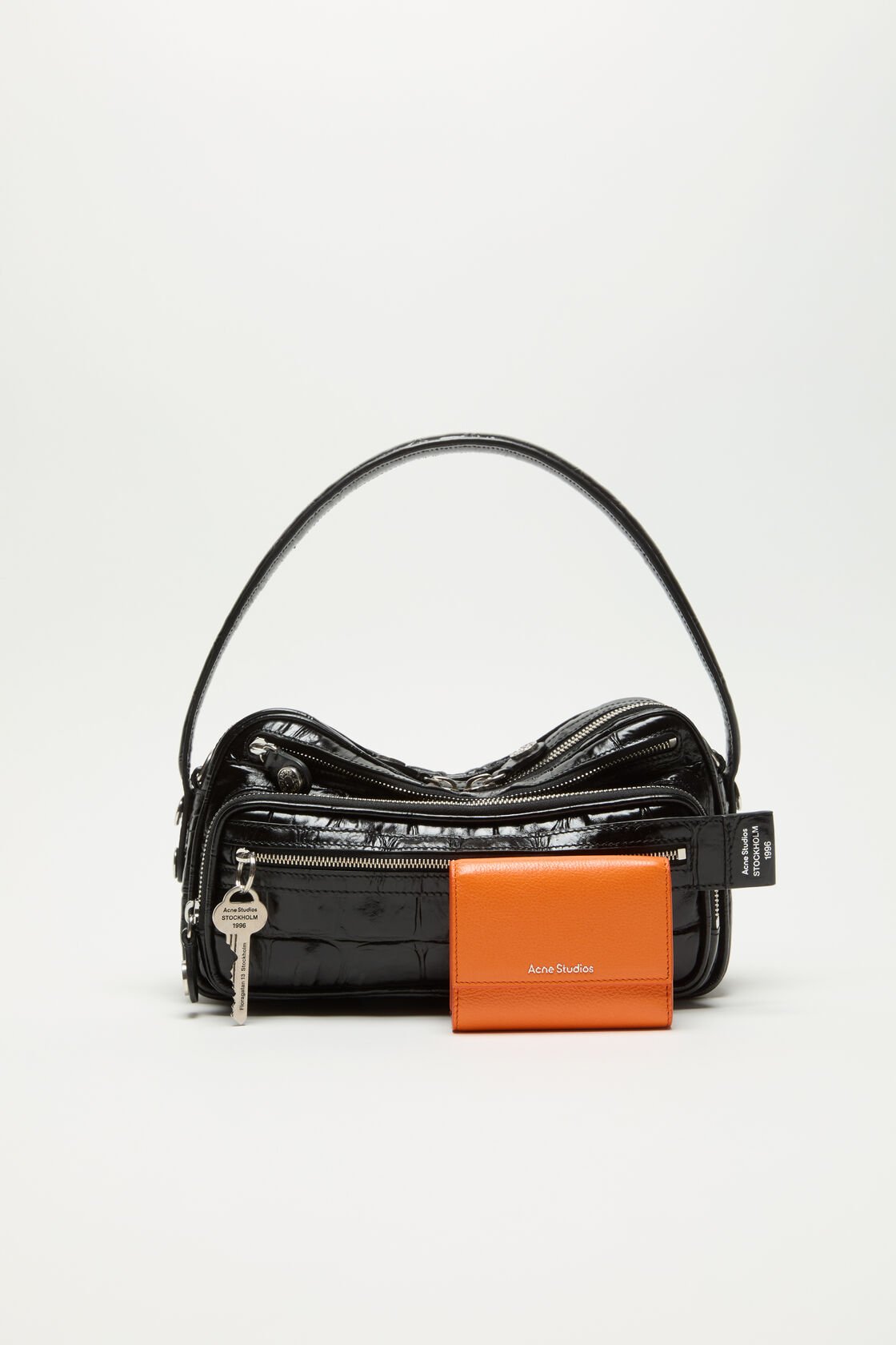 Trifold leather wallet, Pumpkin orange, 2000x