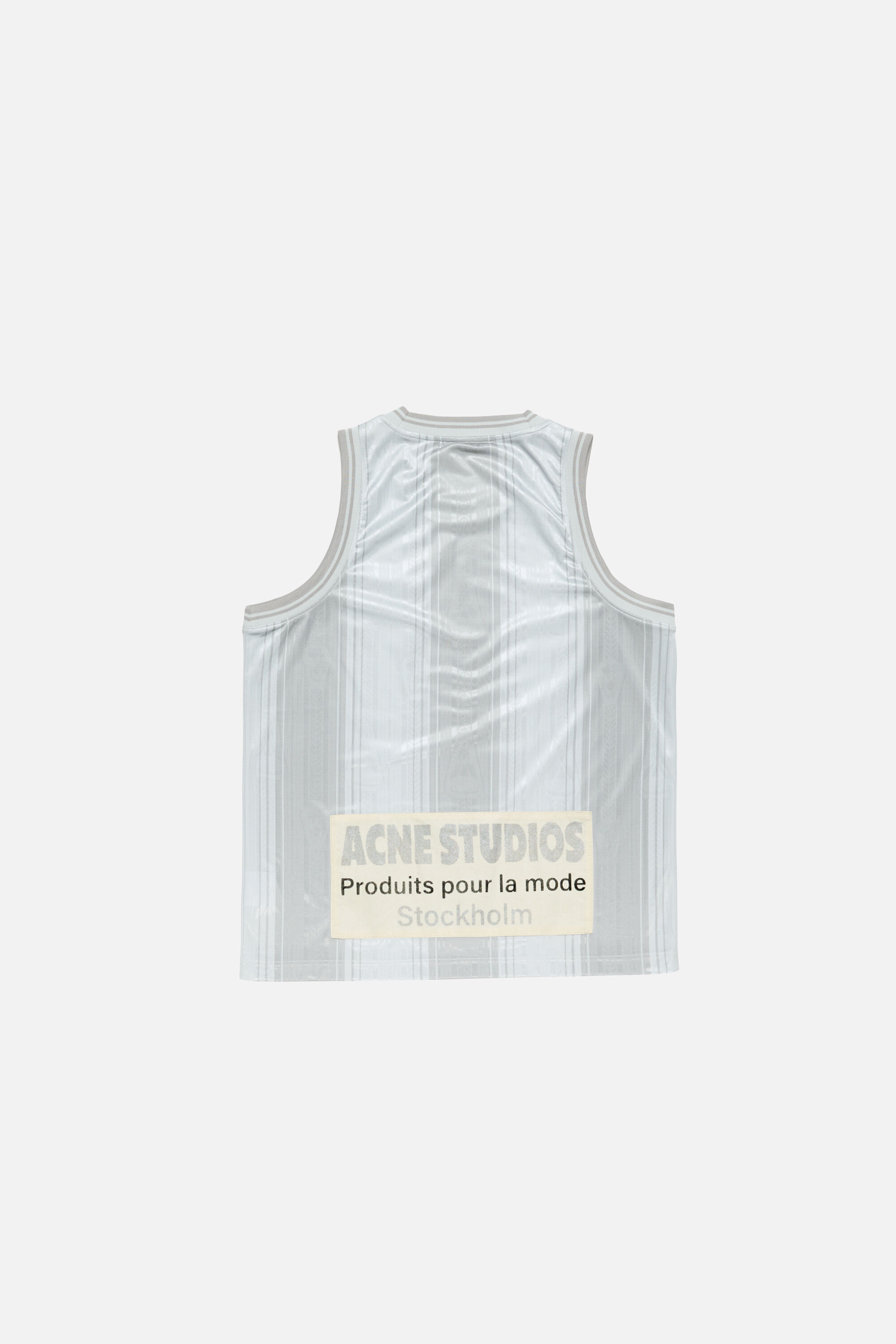 Acne Studios デニムタンクトップ Acne Studios - Ribbed tank top - White/navy
