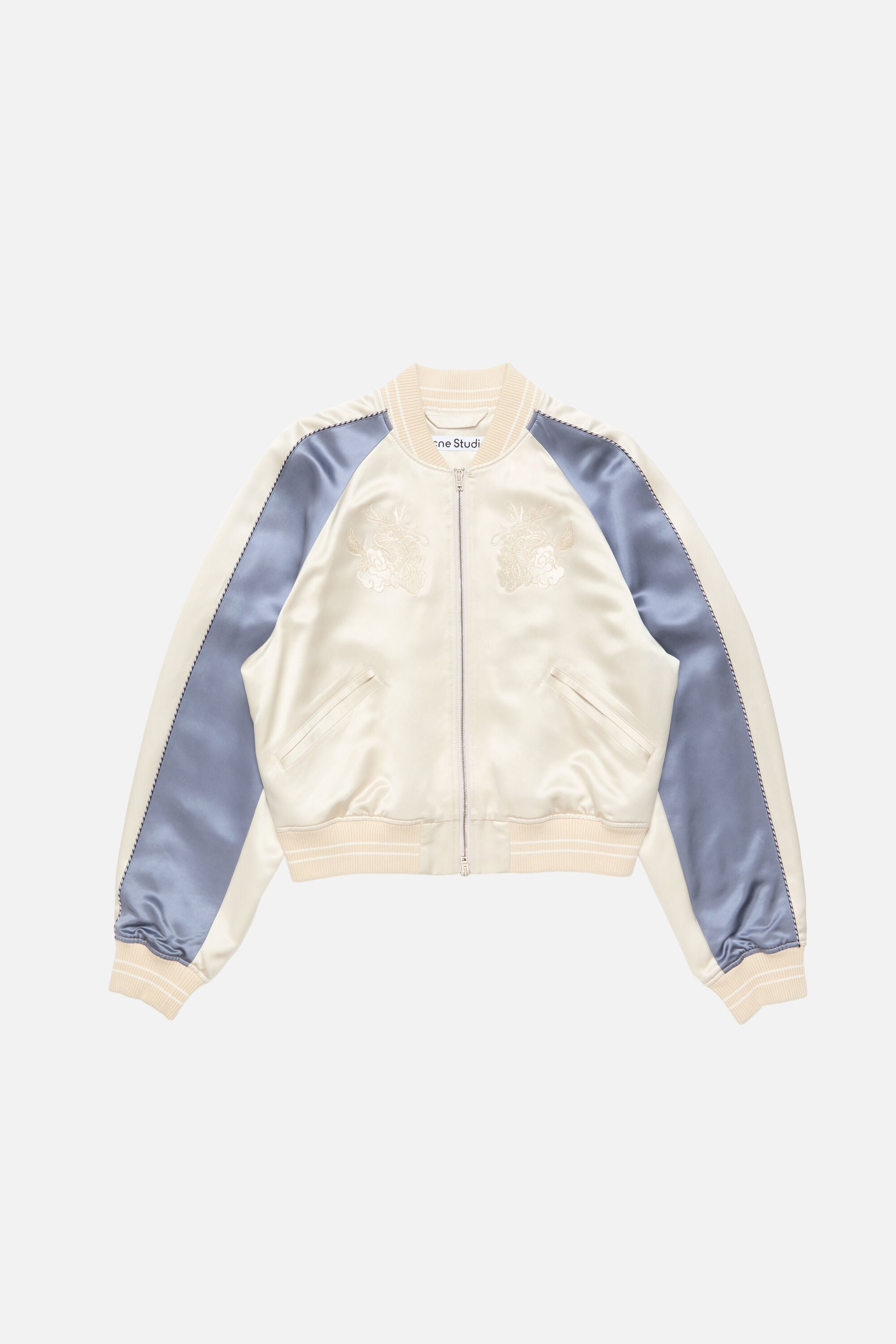 Acne Studios - サテンボンバージャケット - ライトトープ