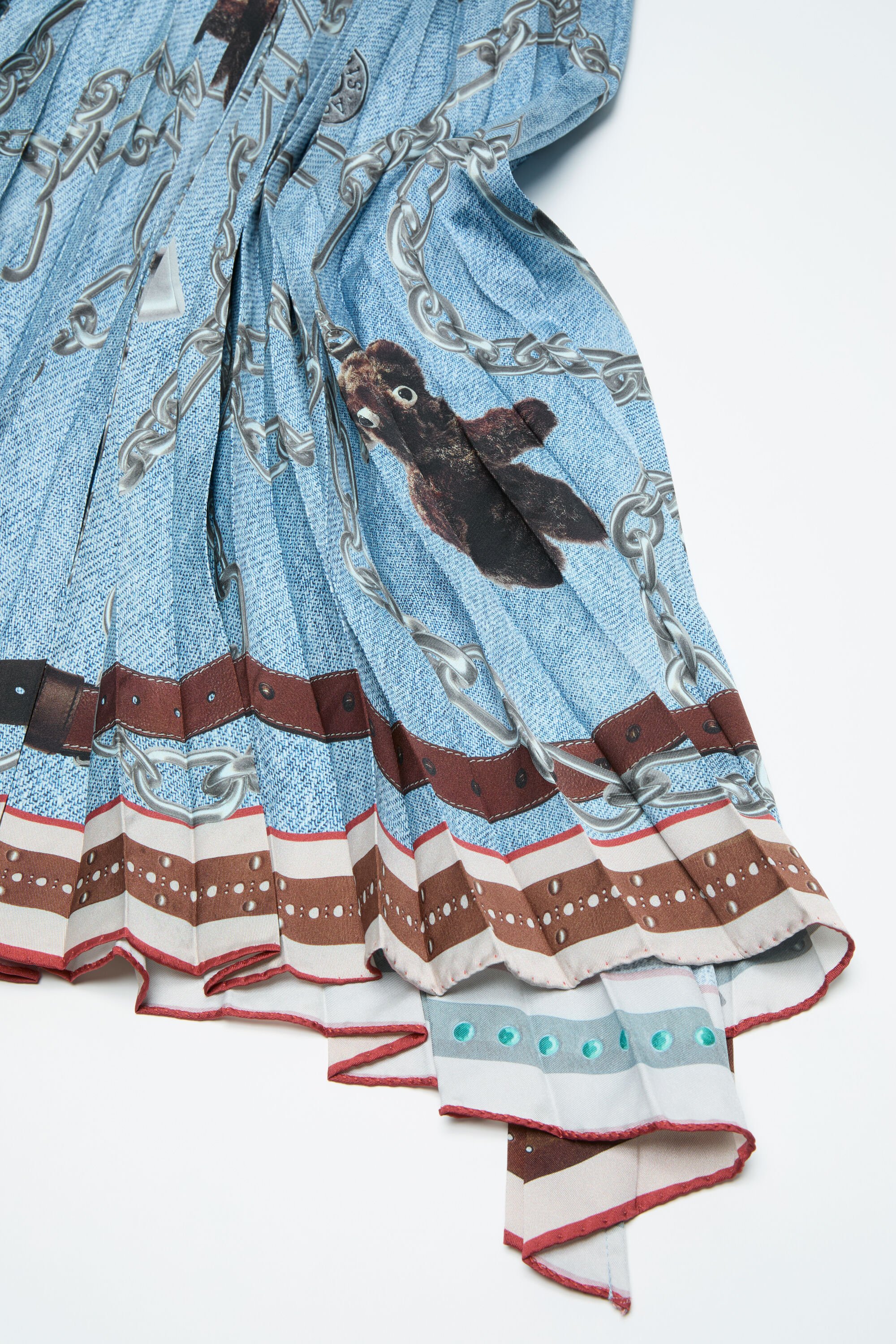 Acne Studios - ロングプリーツスカート - デニムブルー