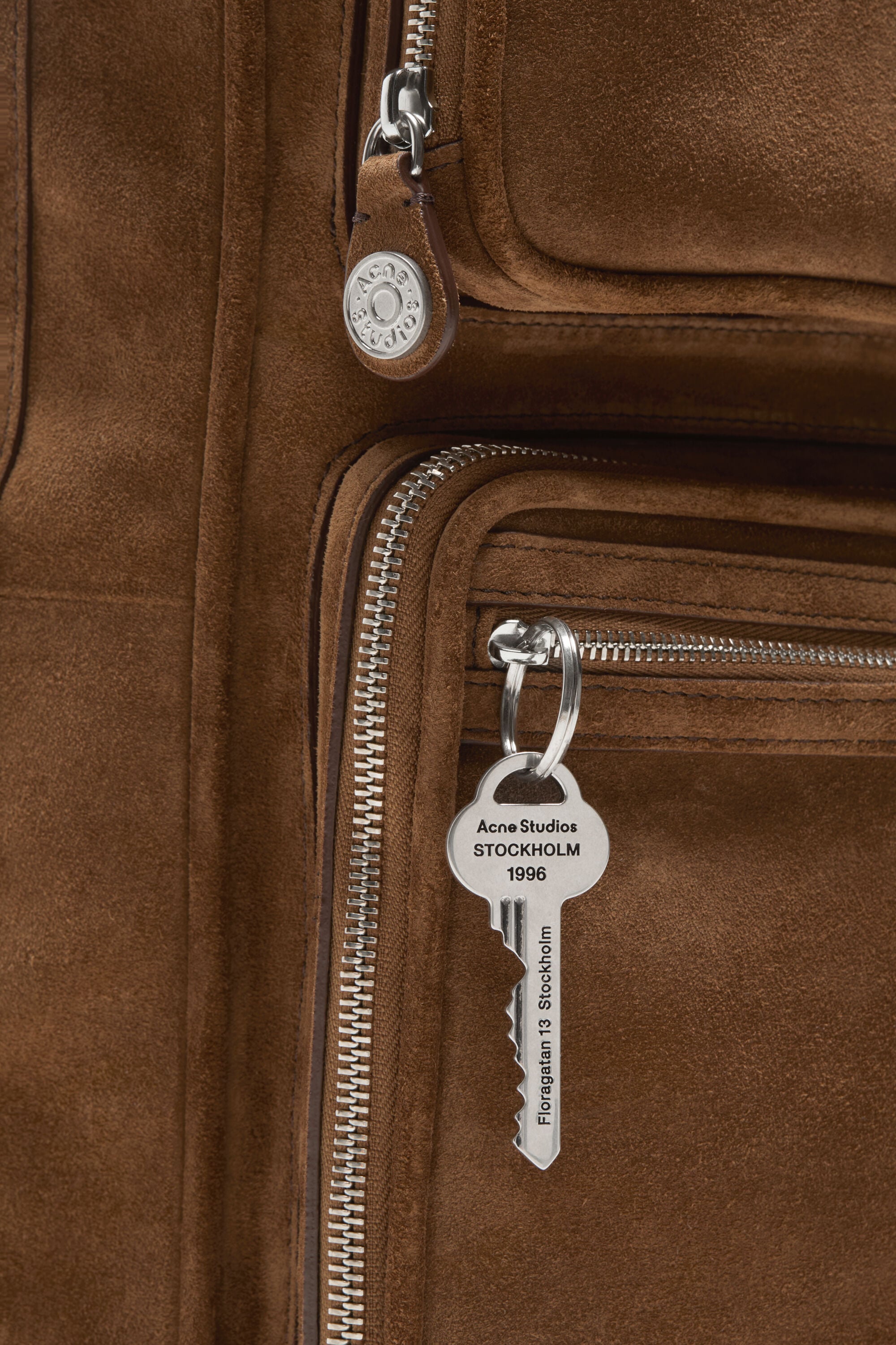 Acne Studios - Camero Gym Suede Backpack - Cognac brown