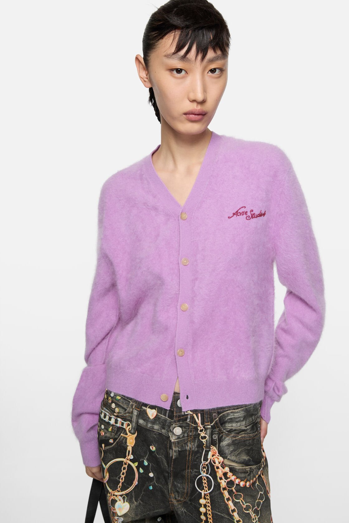 Cashmere cardigan - Year of the Horse, Pink/purple, 2000x