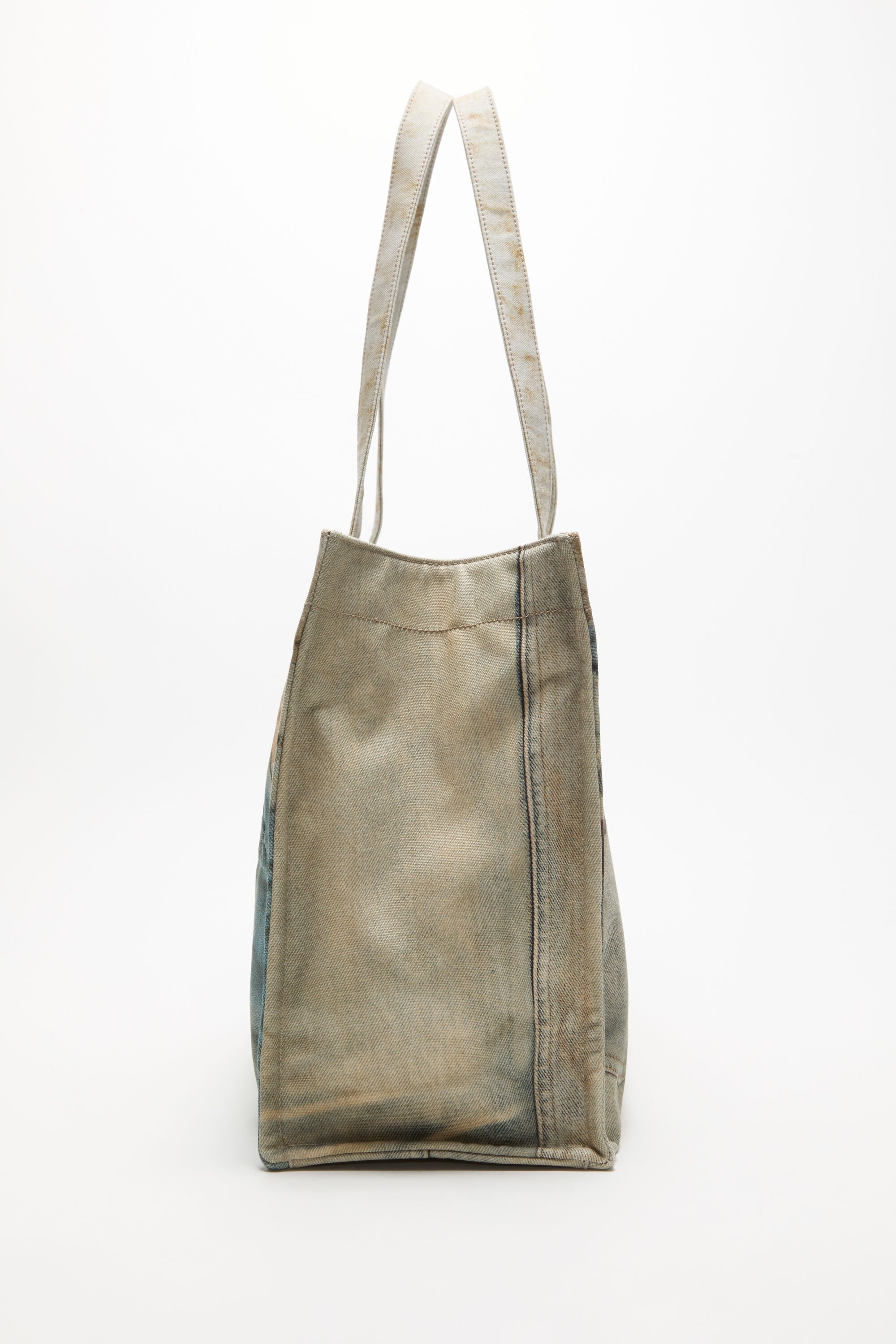 Acne Studios - テディショッパートートバッグ - ミッドブルー Acne Studios - テディショッパートートバッグ - ミッドブルー