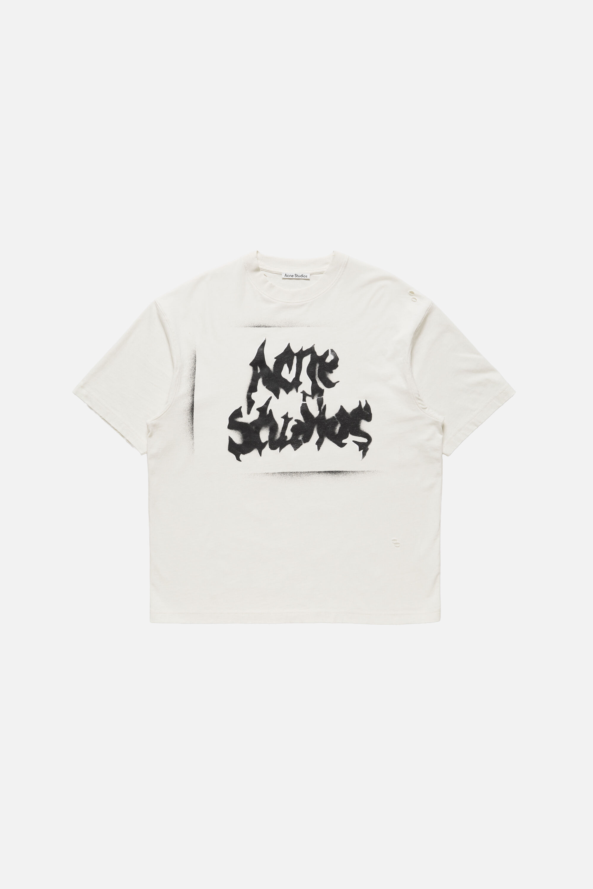 Acne Studios グラフィックTシャツ 1946 Acne Studios - Gothic logo t-shirt - Dusty white