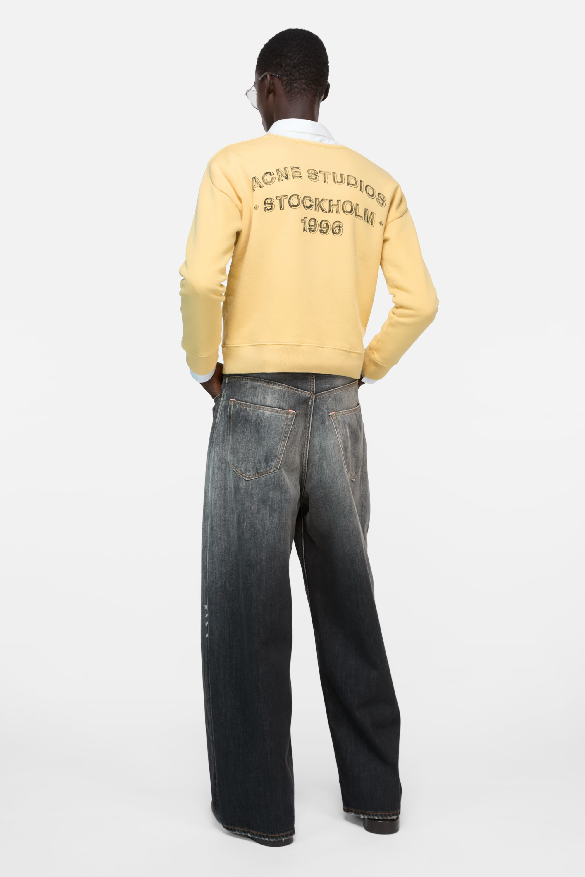 Acne Studios - Sprayed logo sweatshirt - Light yellow
