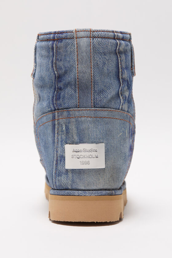 Low boots printed leather, Multi blue, 2000x