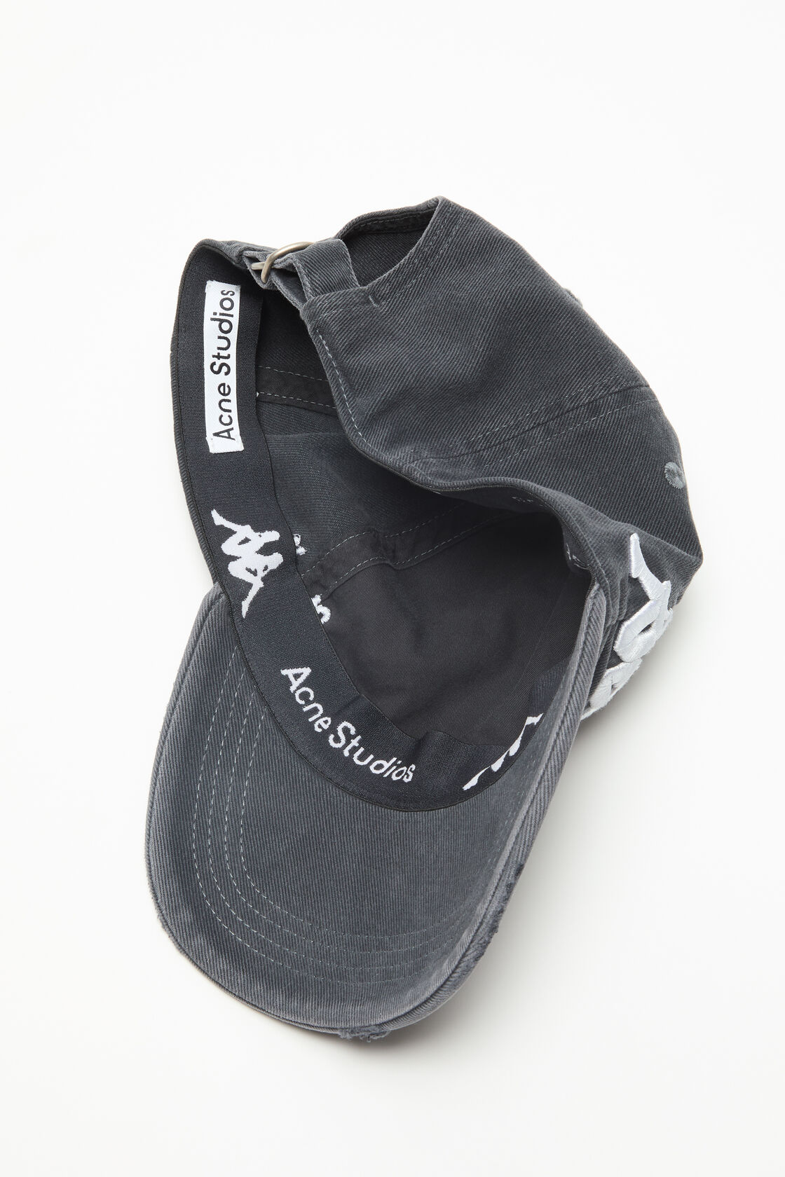 Twill logo cap - Acne Studios x Kappa, Black, 2000x