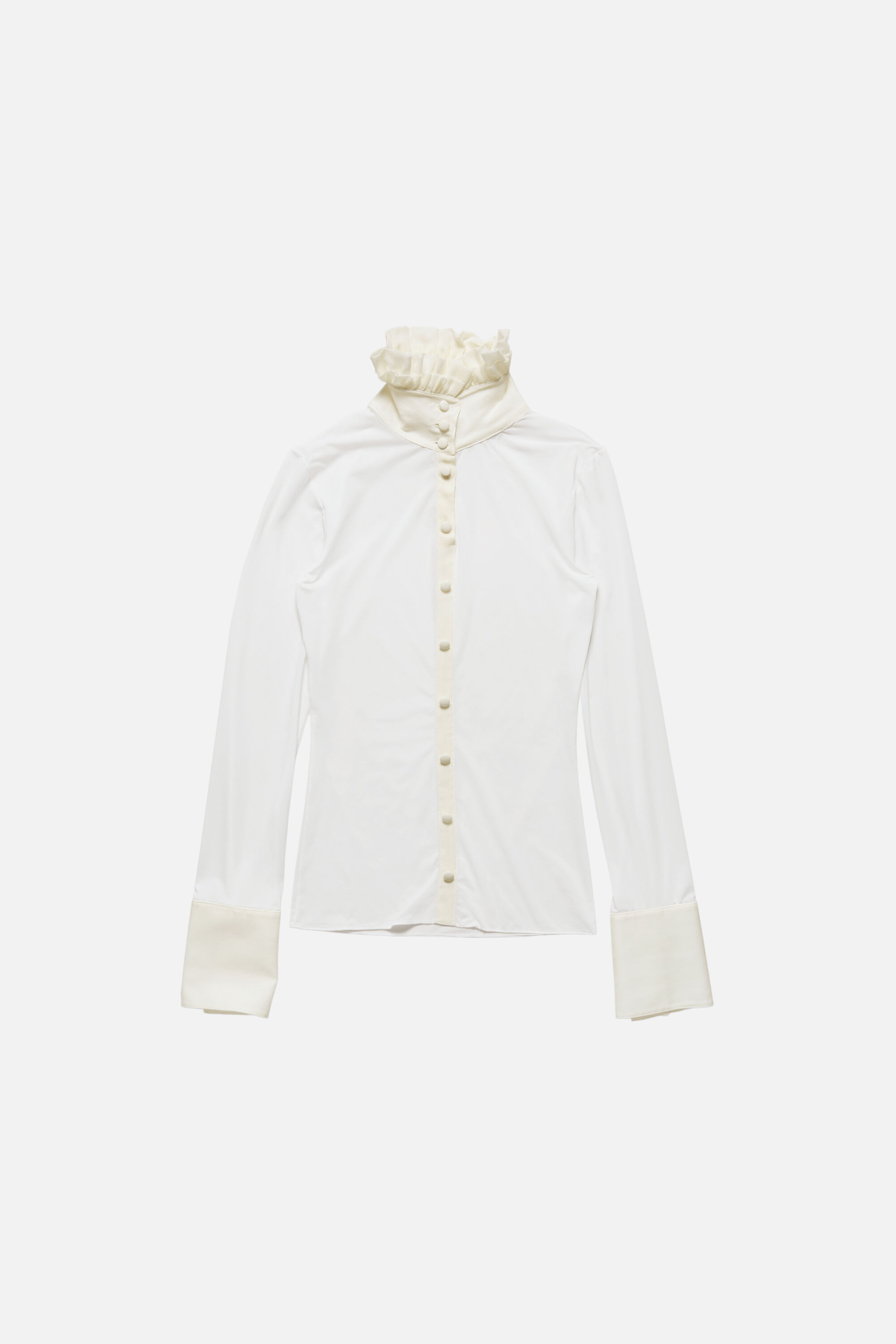 Acne Studios - Sheer jersey blouse - White